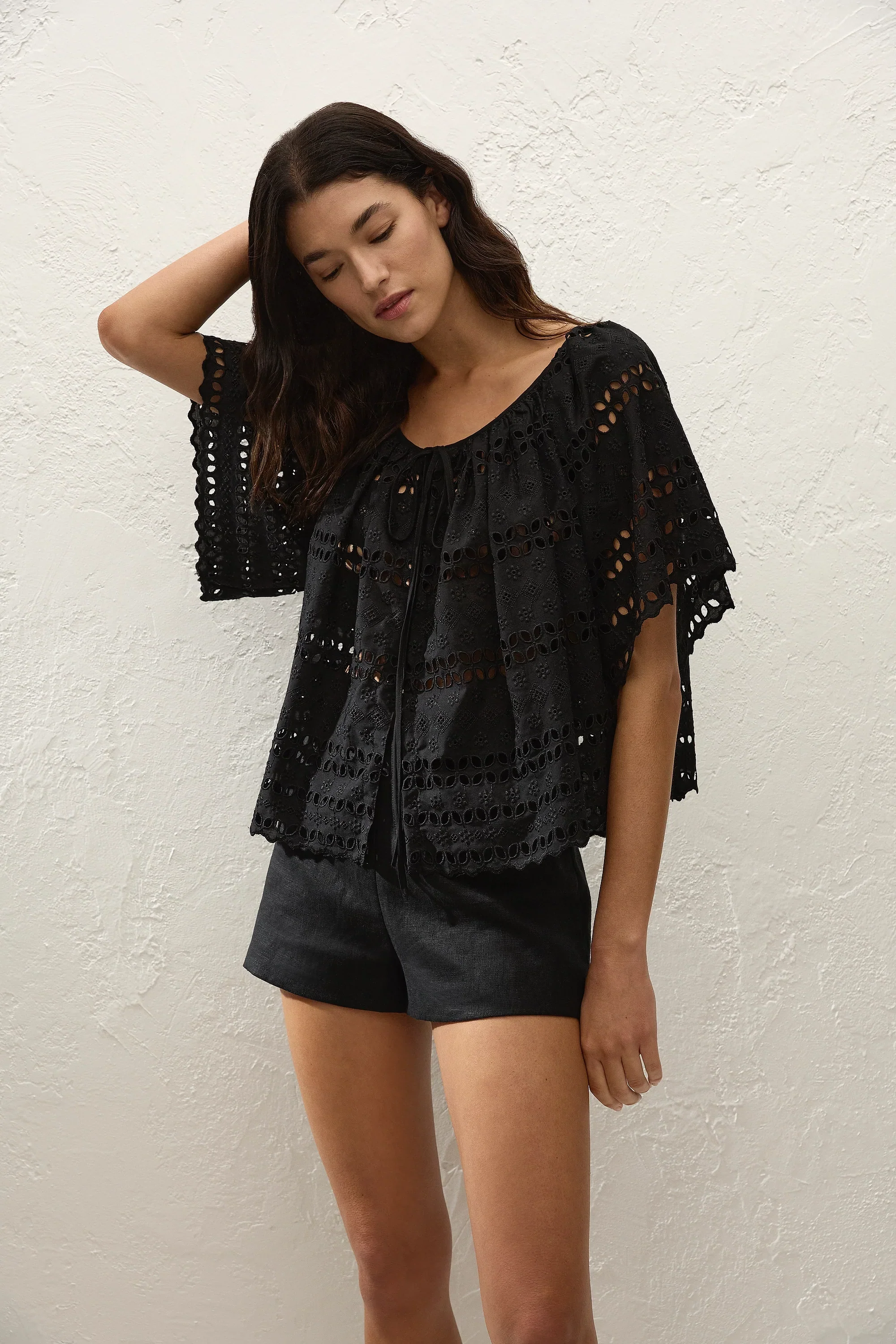 Faithfull - Mitla Top Rosa Broderie Black - Image 6