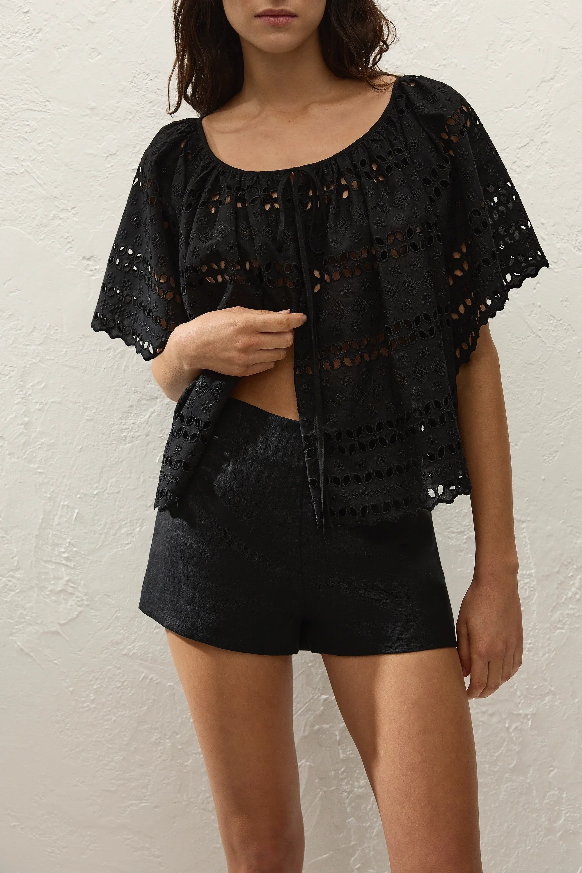 Faithfull - Mitla Top Rosa Broderie Black - Image 9