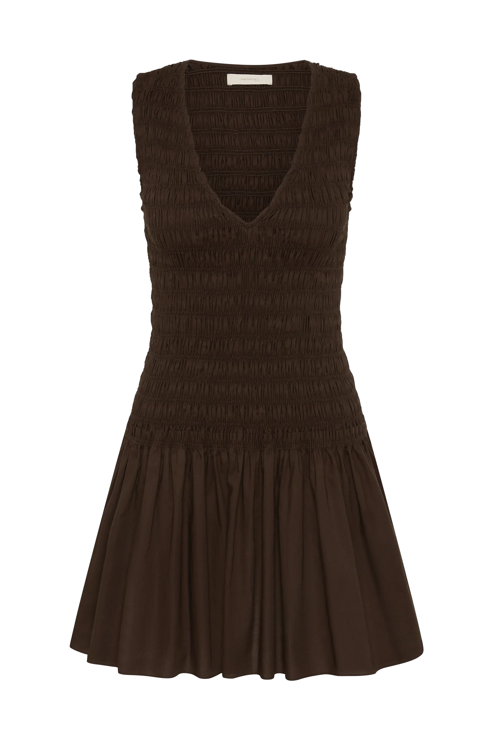 Faithfull - Palomar Mini Dress Espresso - Image 6