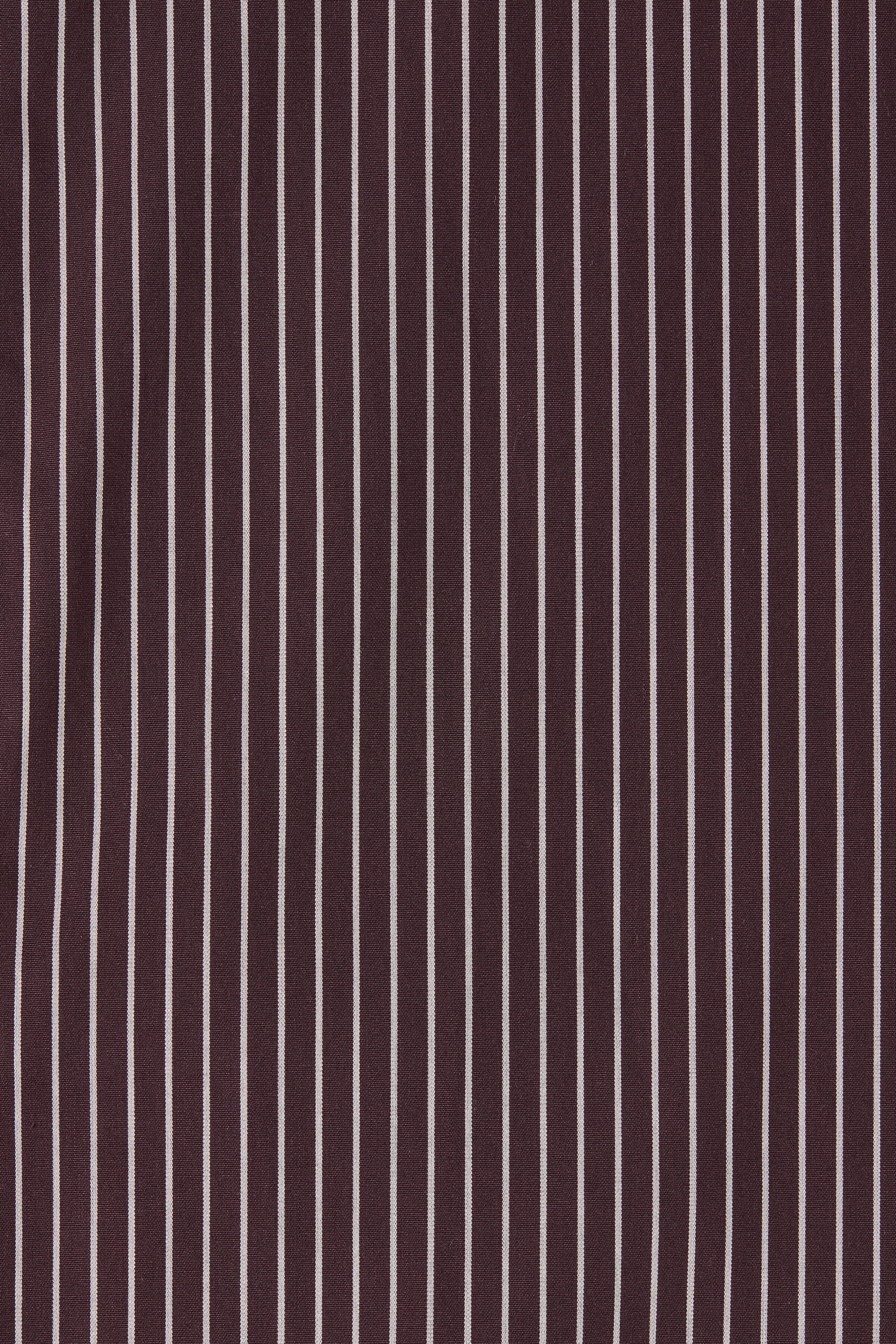 Faithfull - Pedrera Maxi Dress Rocio Pinstripe Chocolate Plum - Image 5