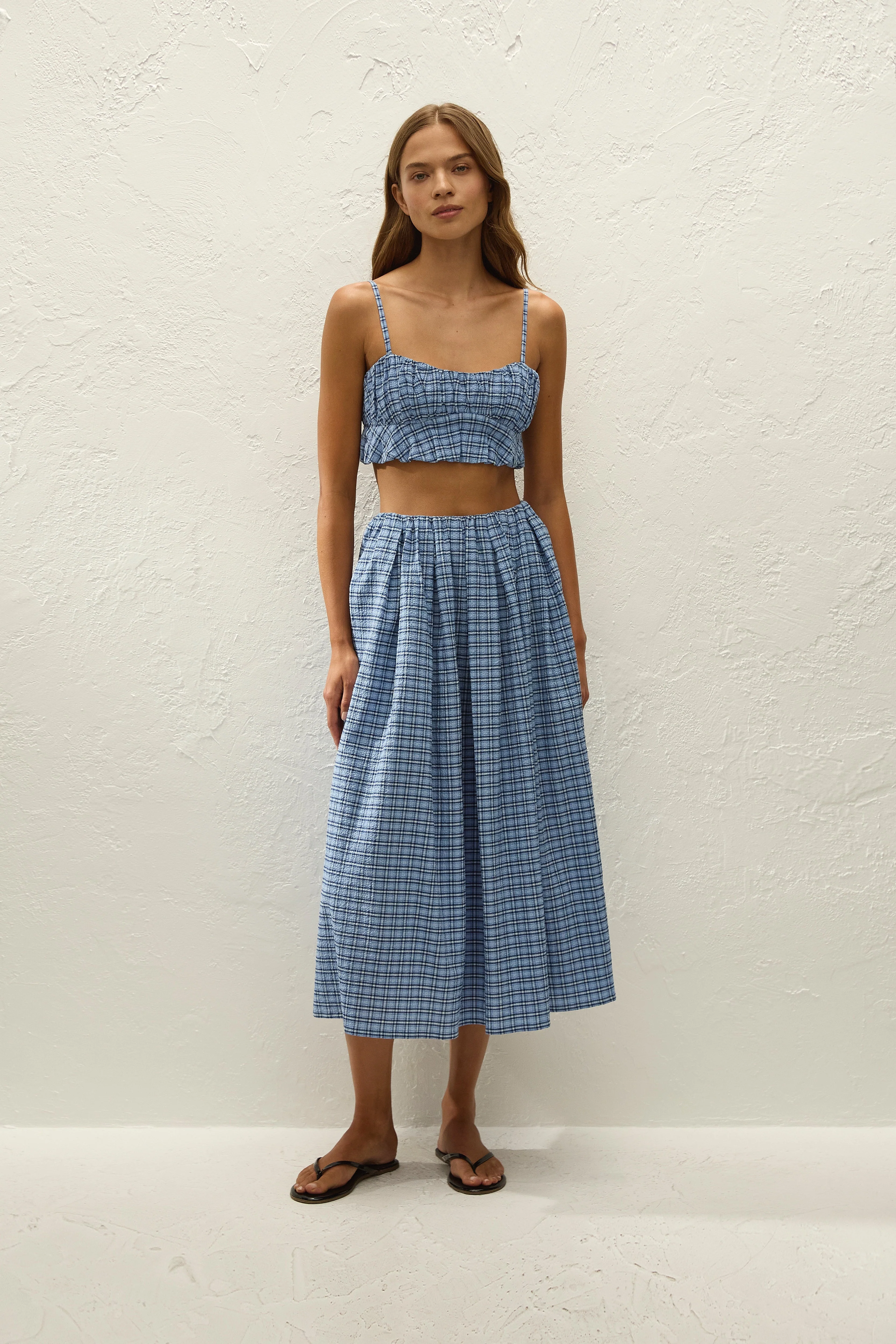 Faithfull - Pelea Top Vintage Blue Check