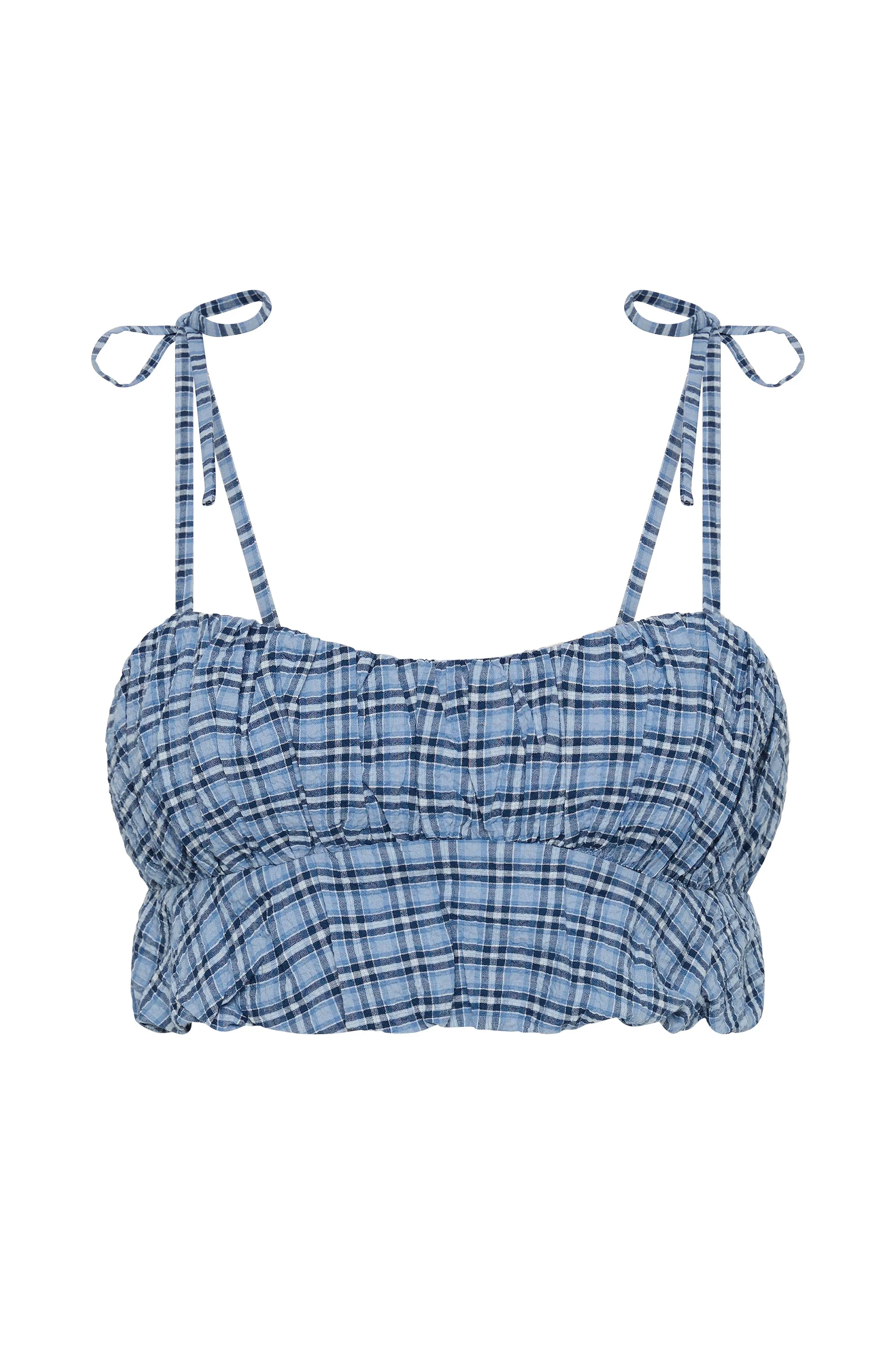Faithfull - Pelea Top Vintage Blue Check - Image 6