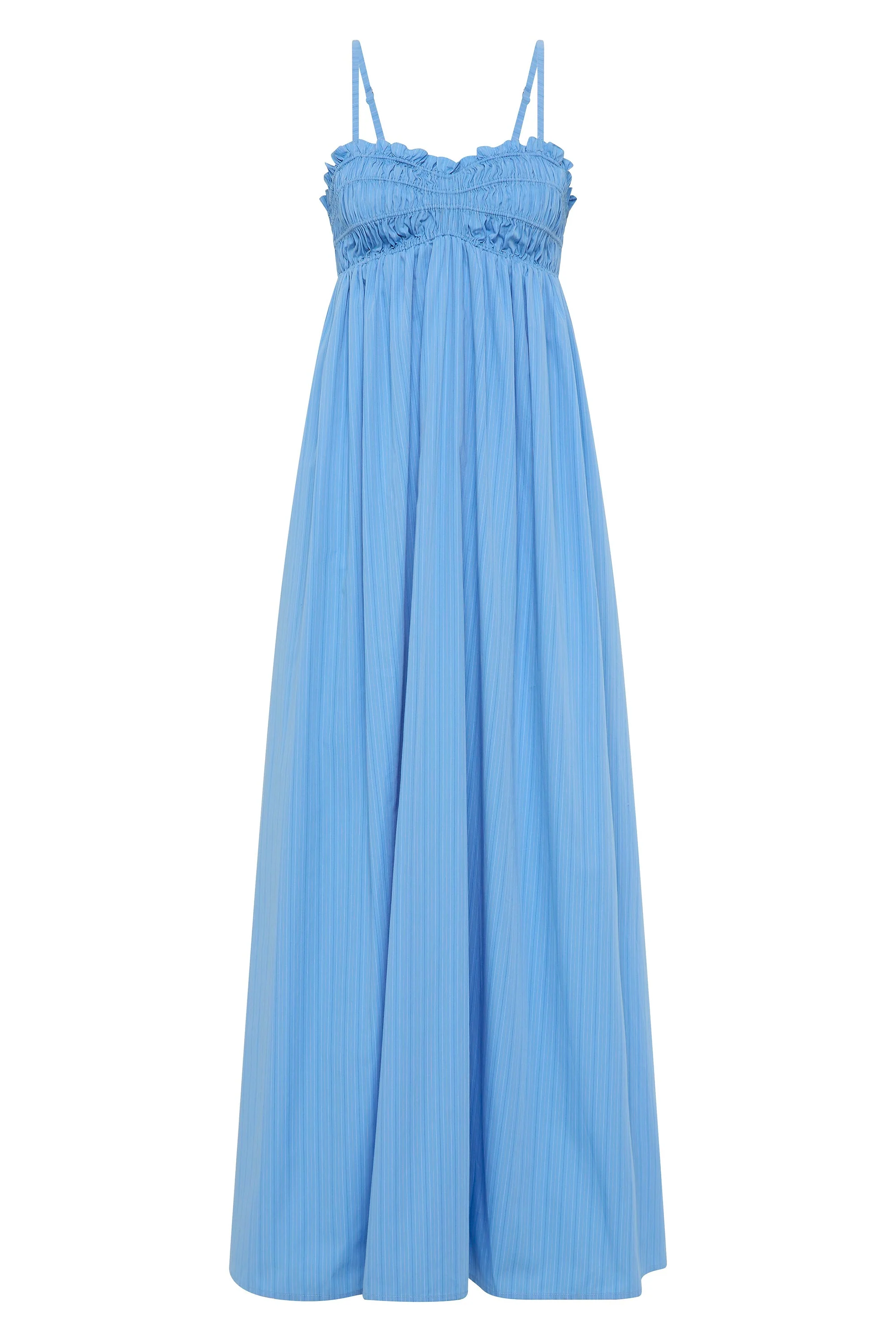 Faithfull - Presa Maxi Dress Mico Pinstripe Azul - Image 7