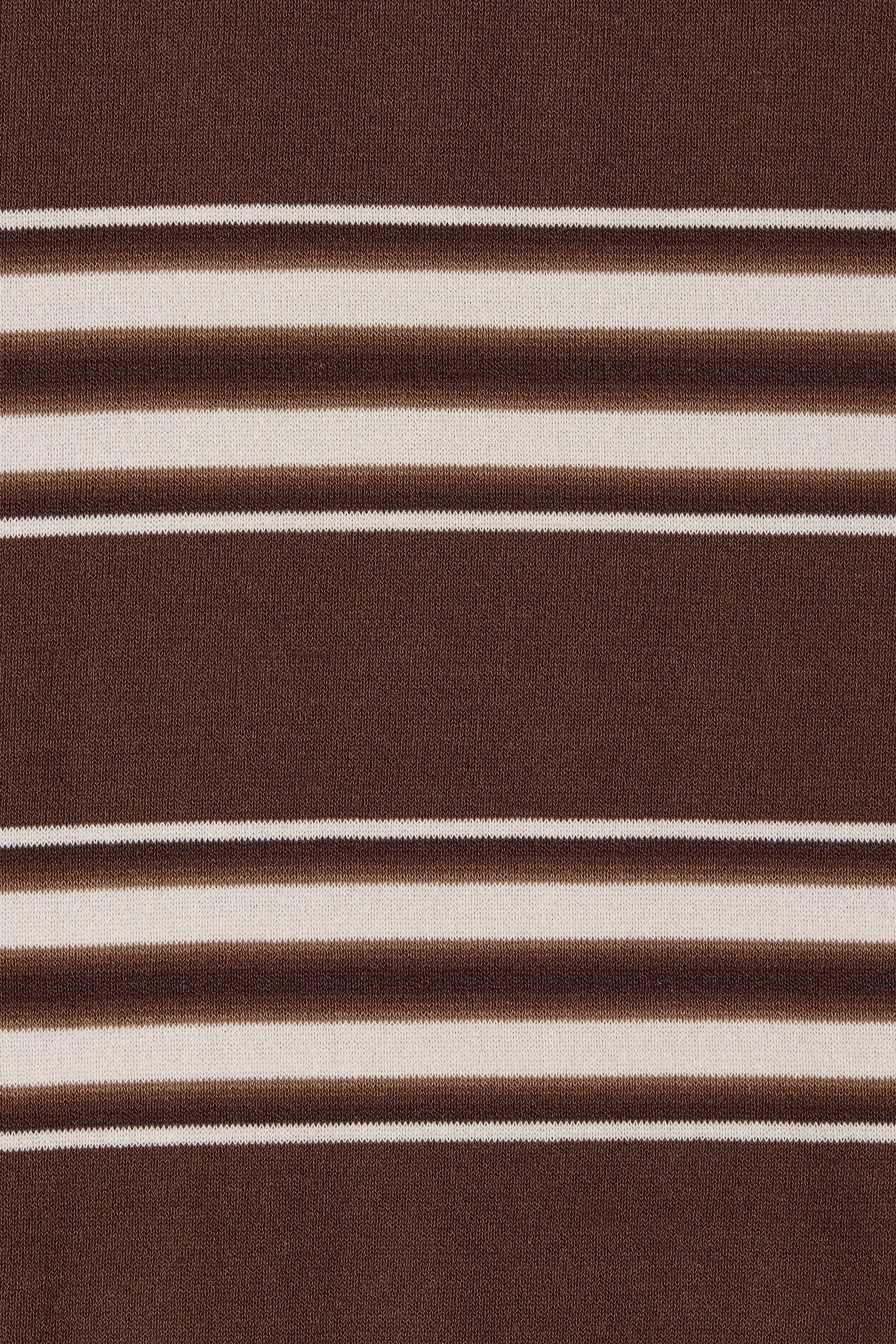 Faithfull - Santiago Polo Dress Ombre Stripe Macro Carob - Image 6