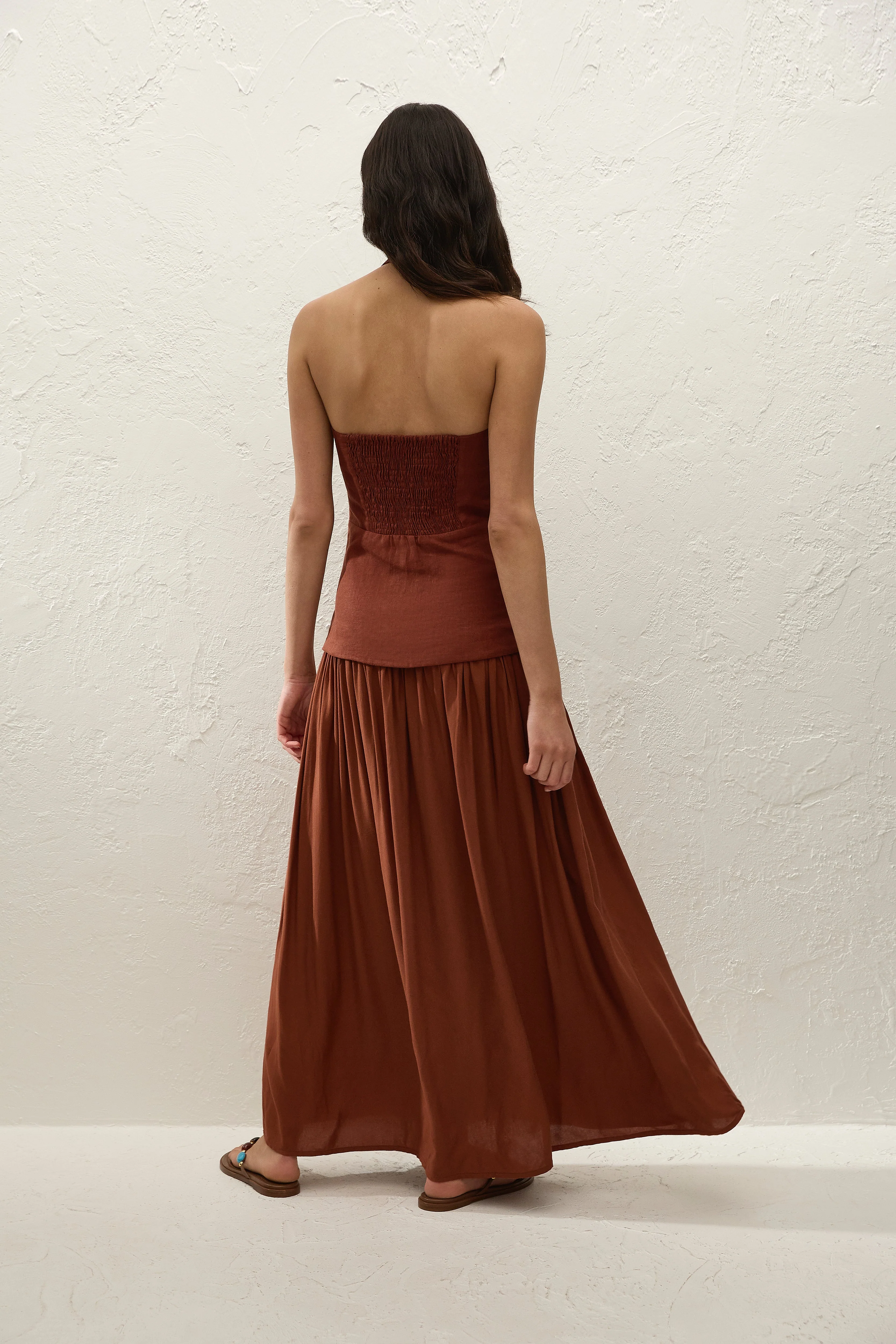 Faithfull - Tali Maxi Dress Terracotta - Image 5
