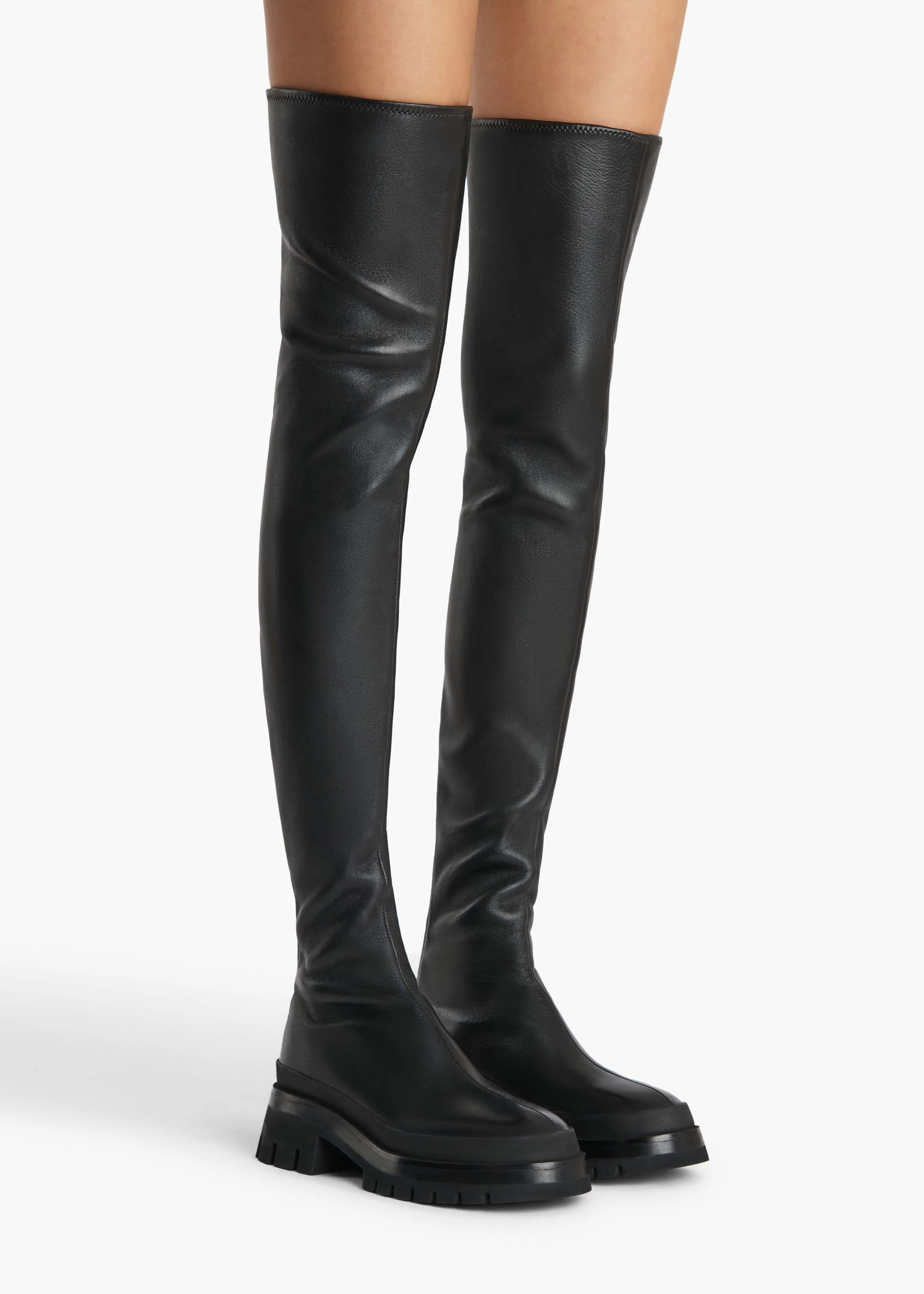 Khaite - Fallon Over - the - Knee Boot in Black Leather - Image 11