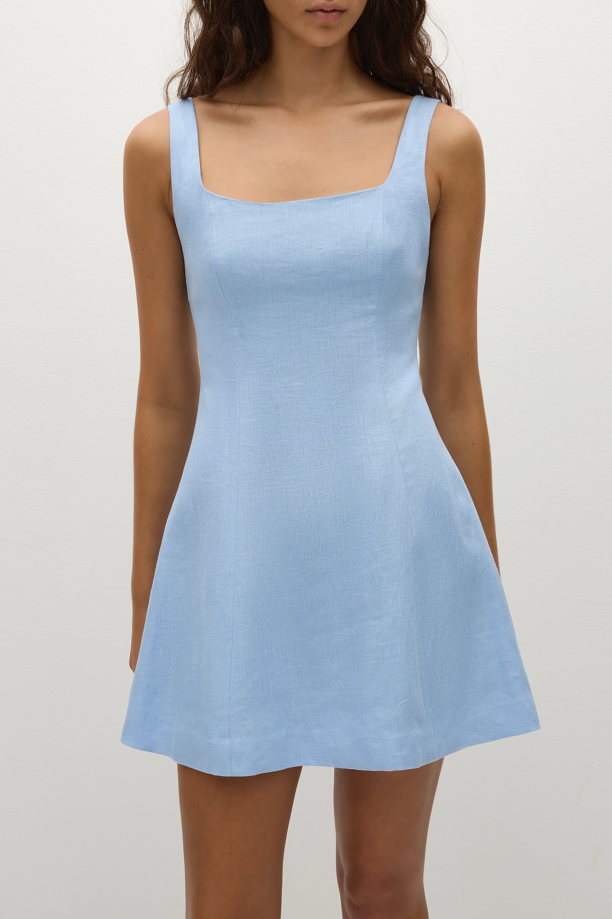 Faithfull - Felice Mini Dress Mineral Blue - Image 3
