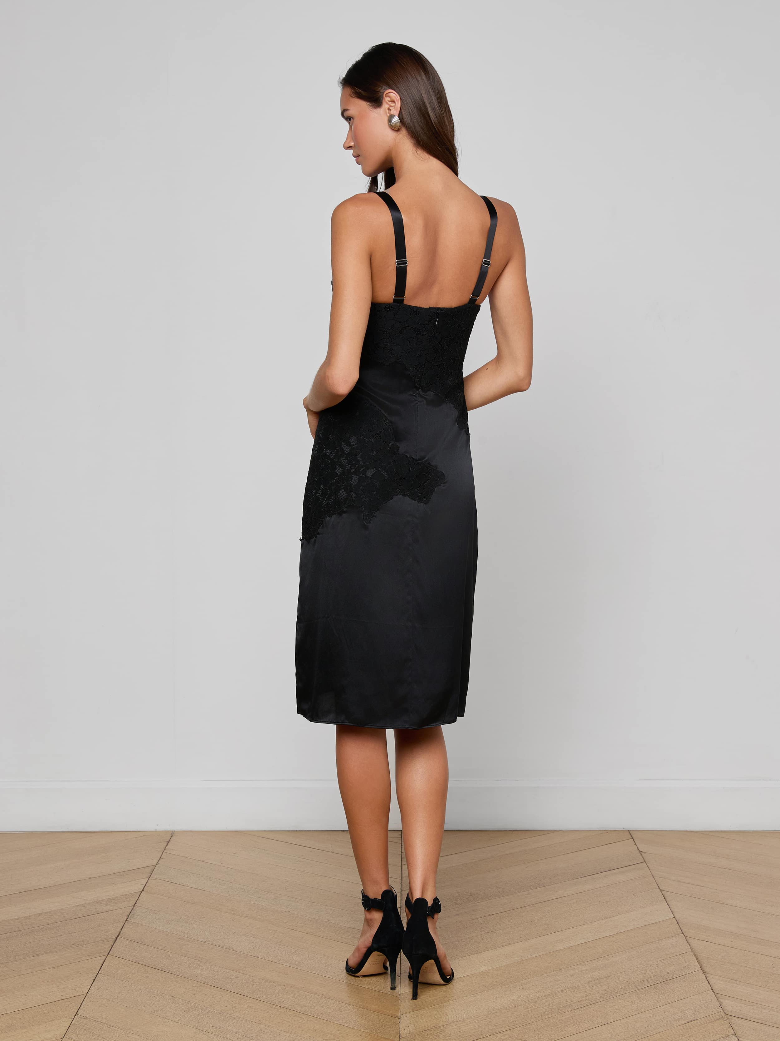 L'AGENCE - Fenna Silk Lace Dress - Image 3