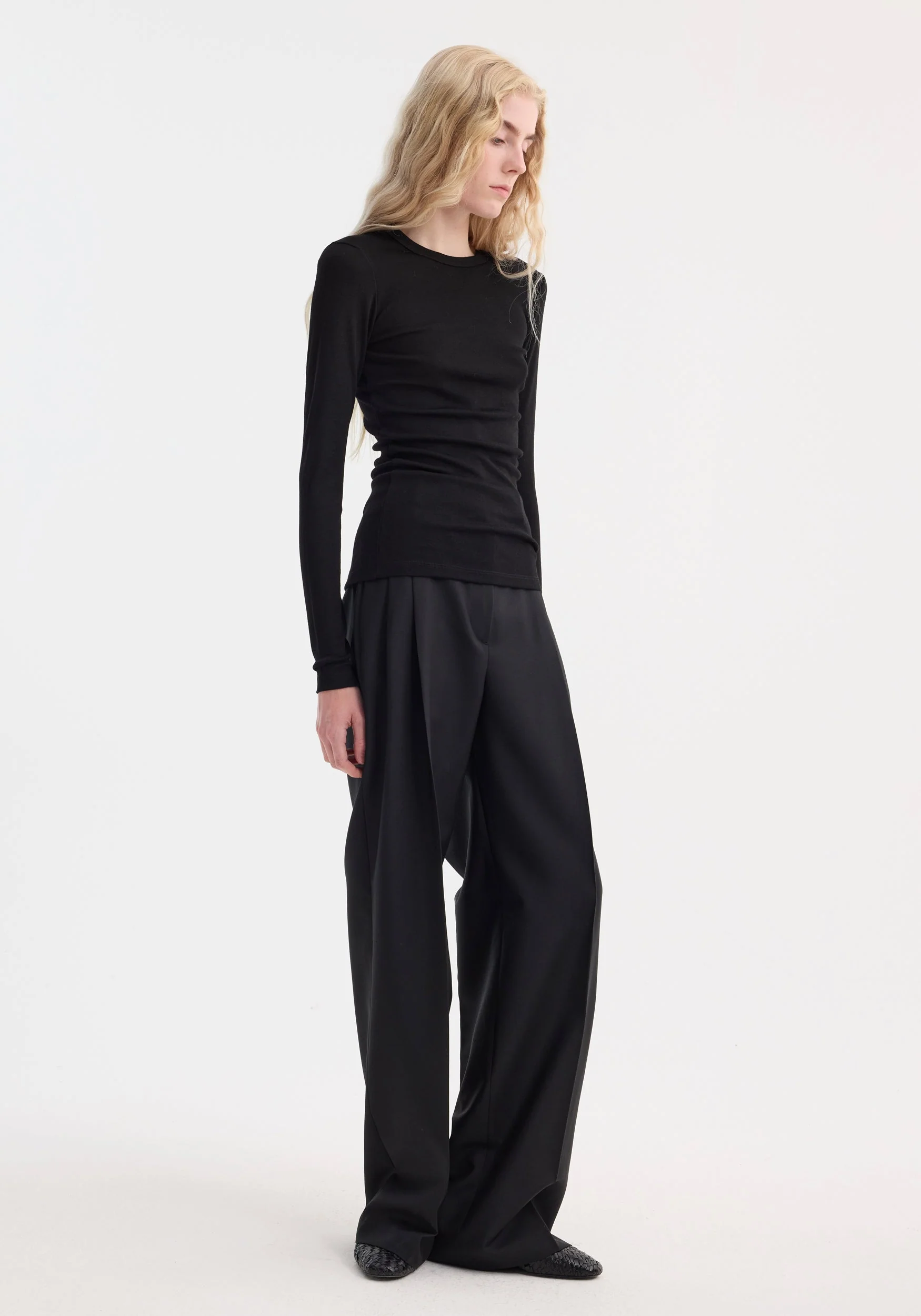ROHE - Fine merino long sleeve | black - Image 3