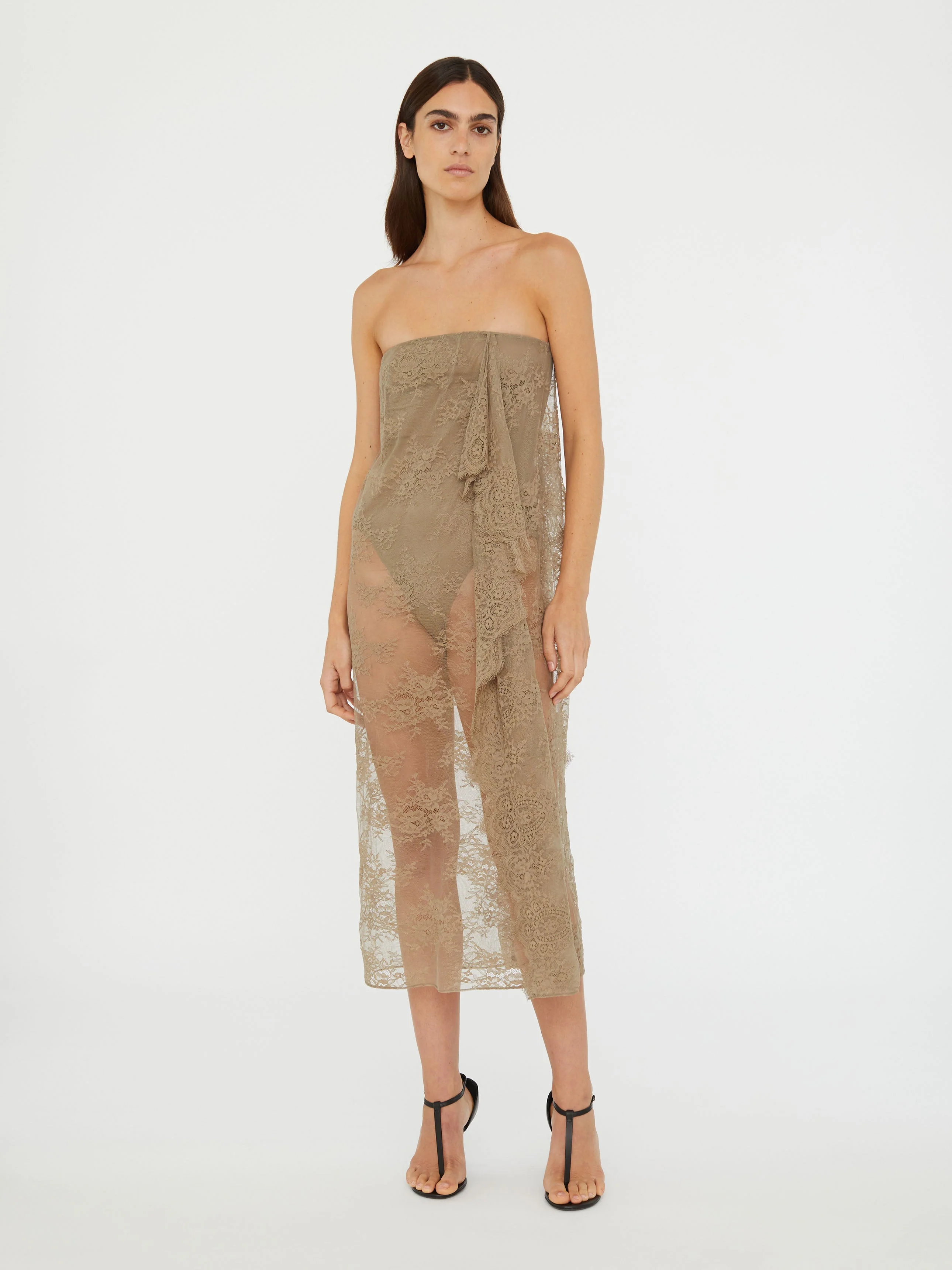 Christopher Esber - Floating Lace Strapless Dress - Image 3