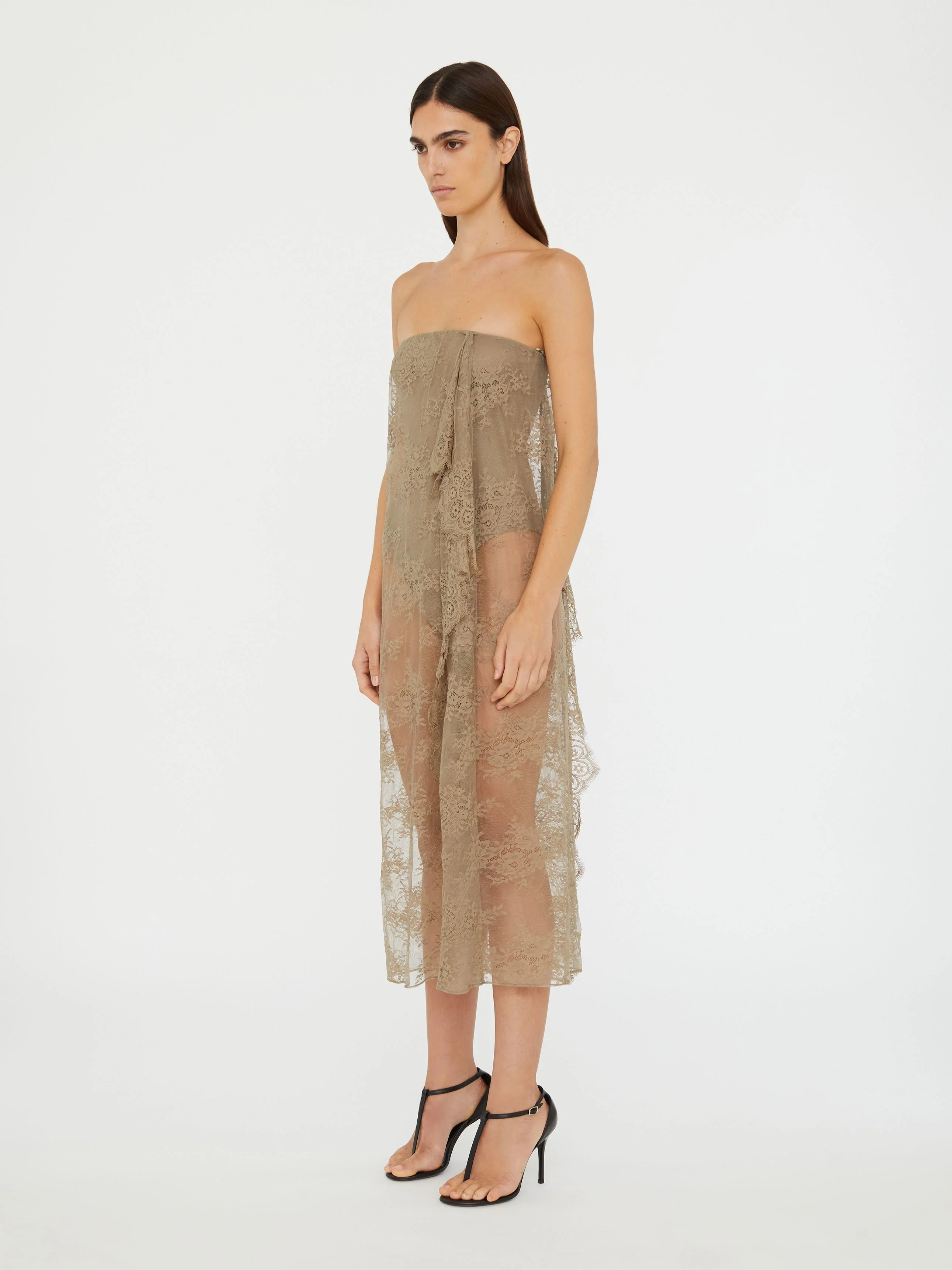 Christopher Esber - Floating Lace Strapless Dress - Image 4