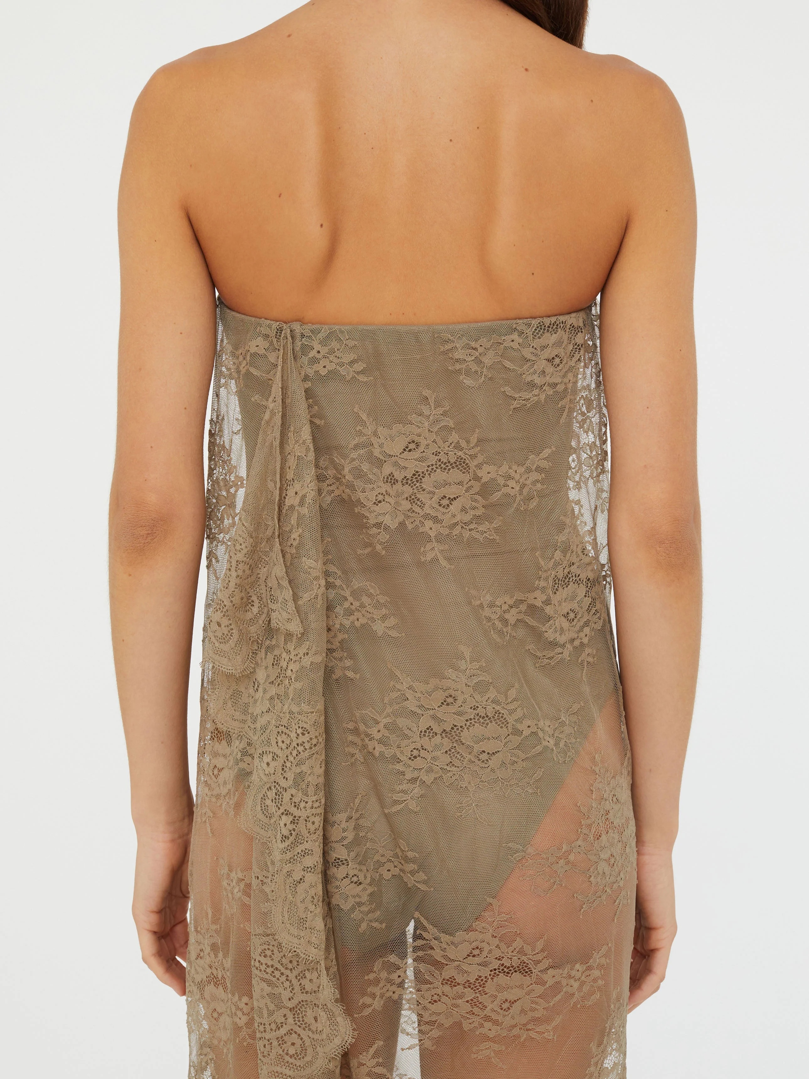Christopher Esber - Floating Lace Strapless Dress - Image 5