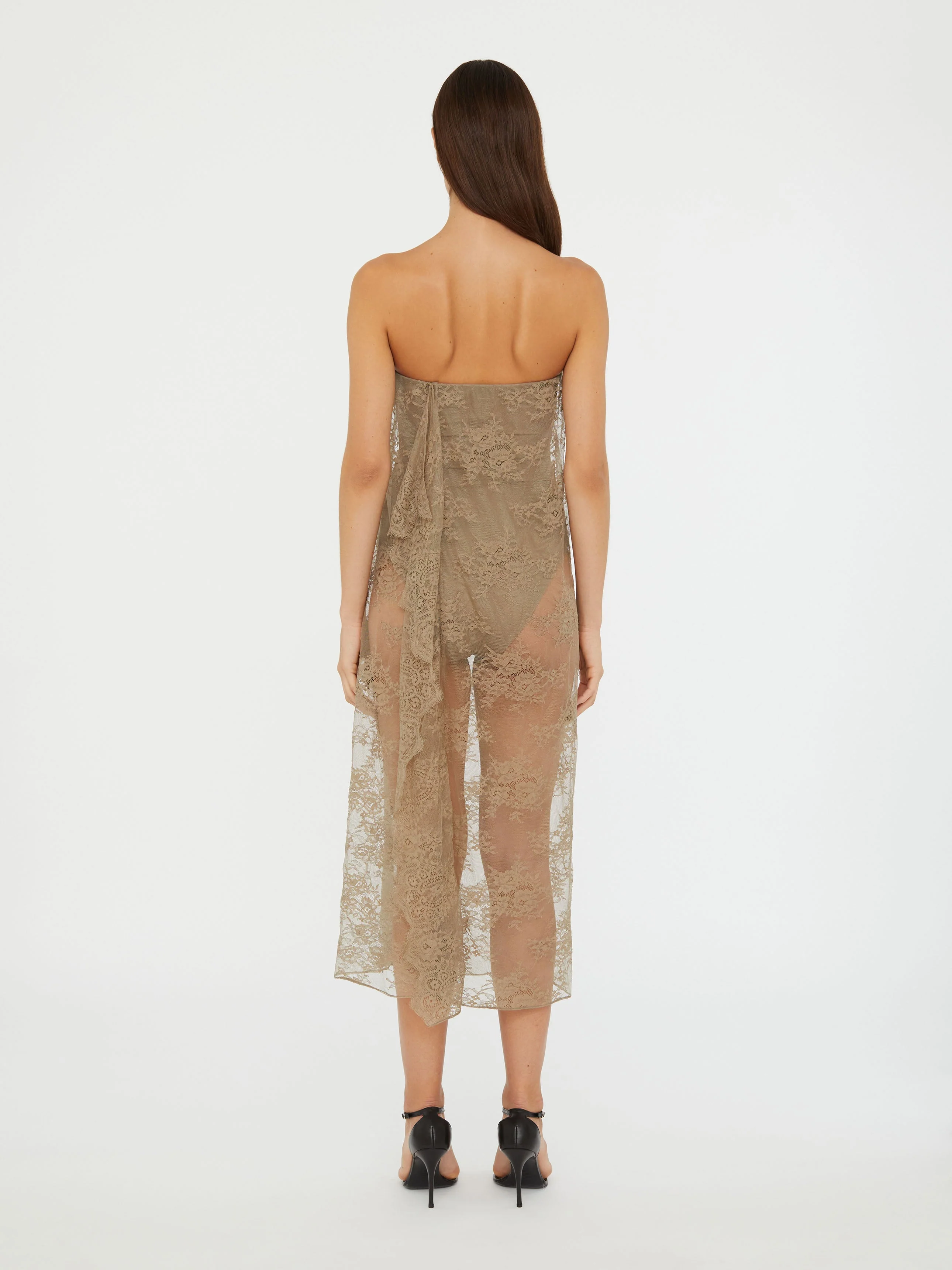 Christopher Esber - Floating Lace Strapless Dress - Image 6
