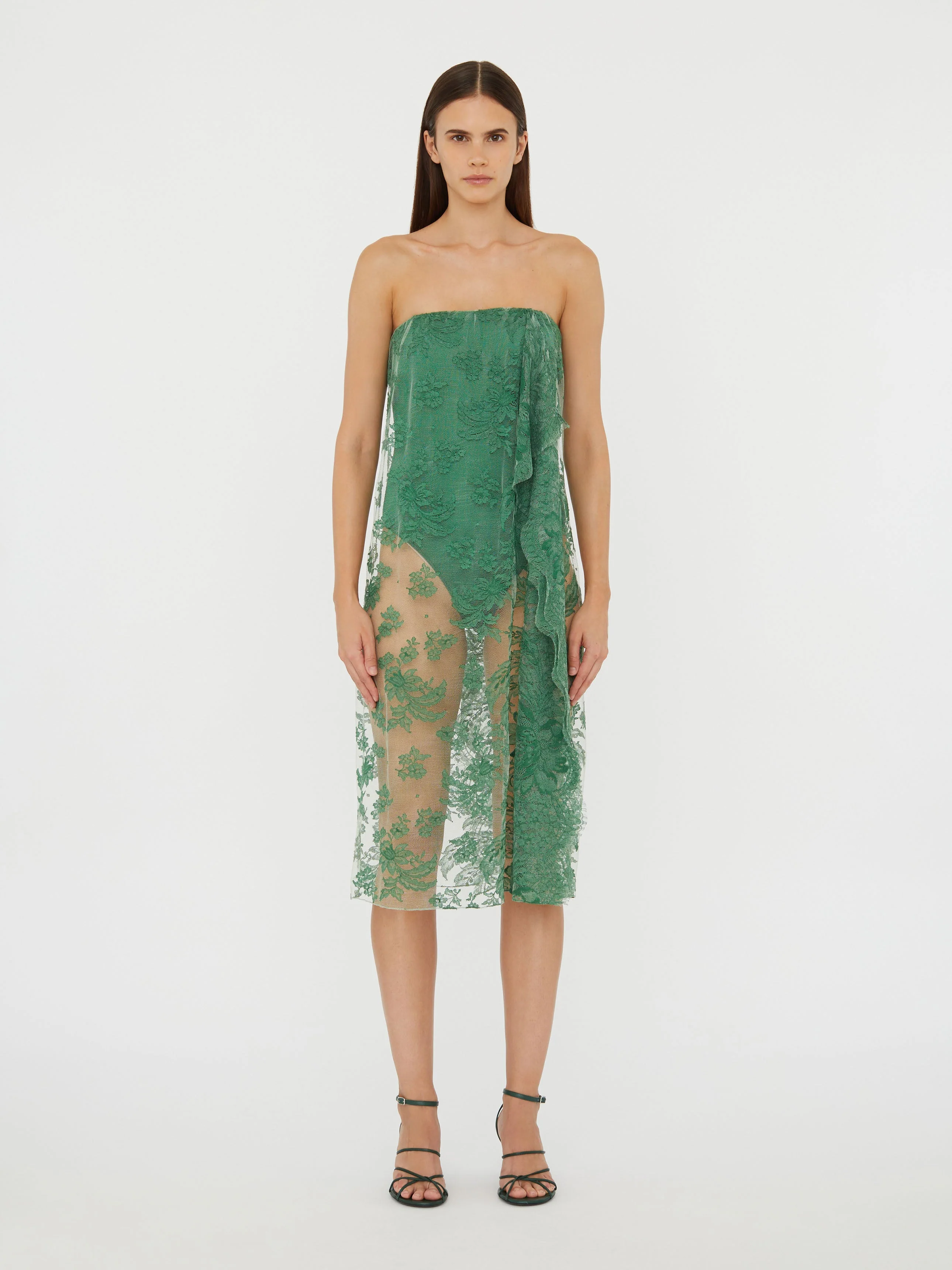 Christopher Esber - Floating Lace Strapless Dress