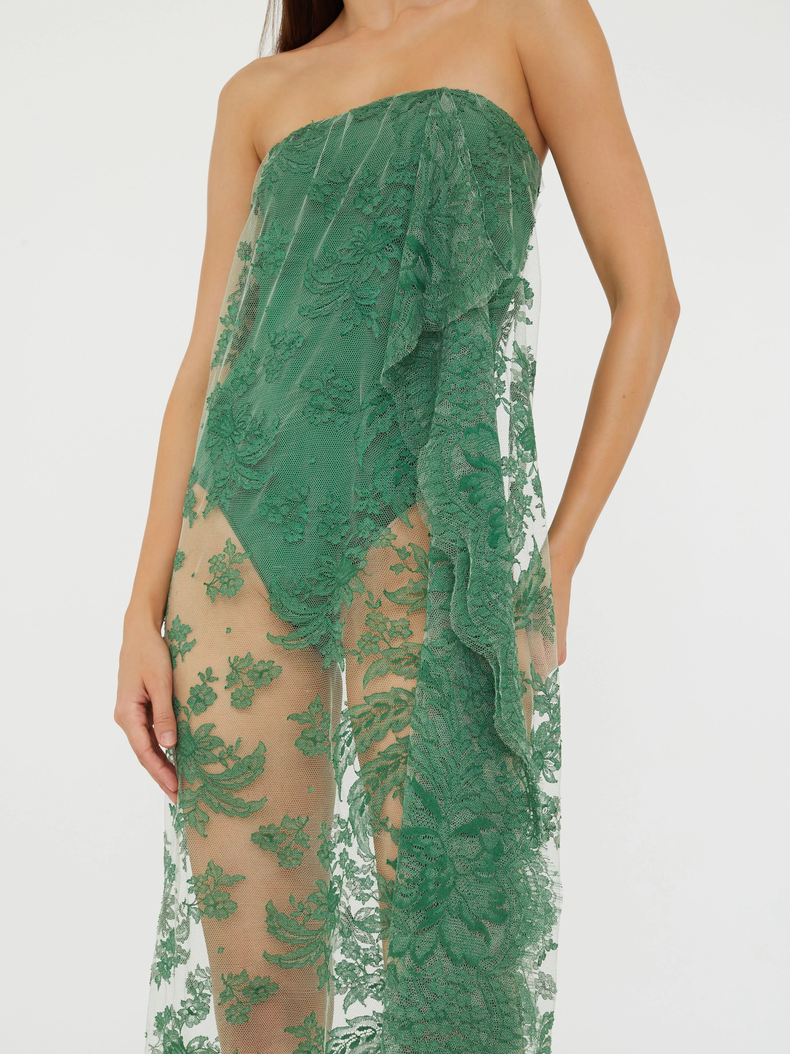 Christopher Esber - Floating Lace Strapless Dress - Image 2