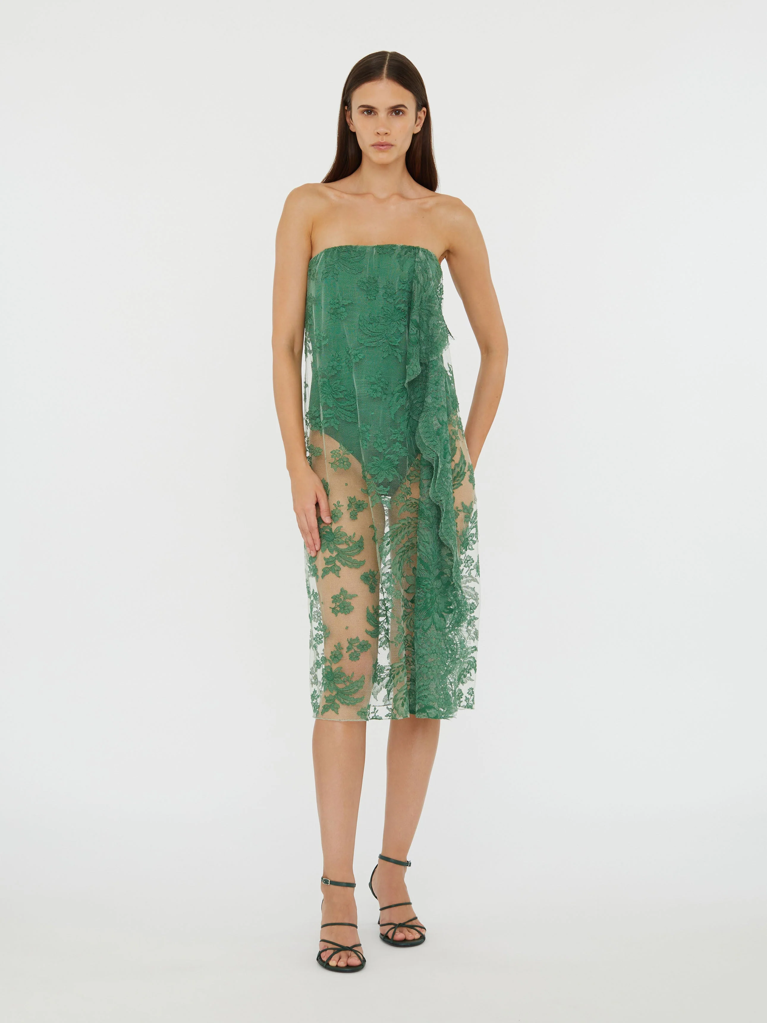 Christopher Esber - Floating Lace Strapless Dress - Image 3