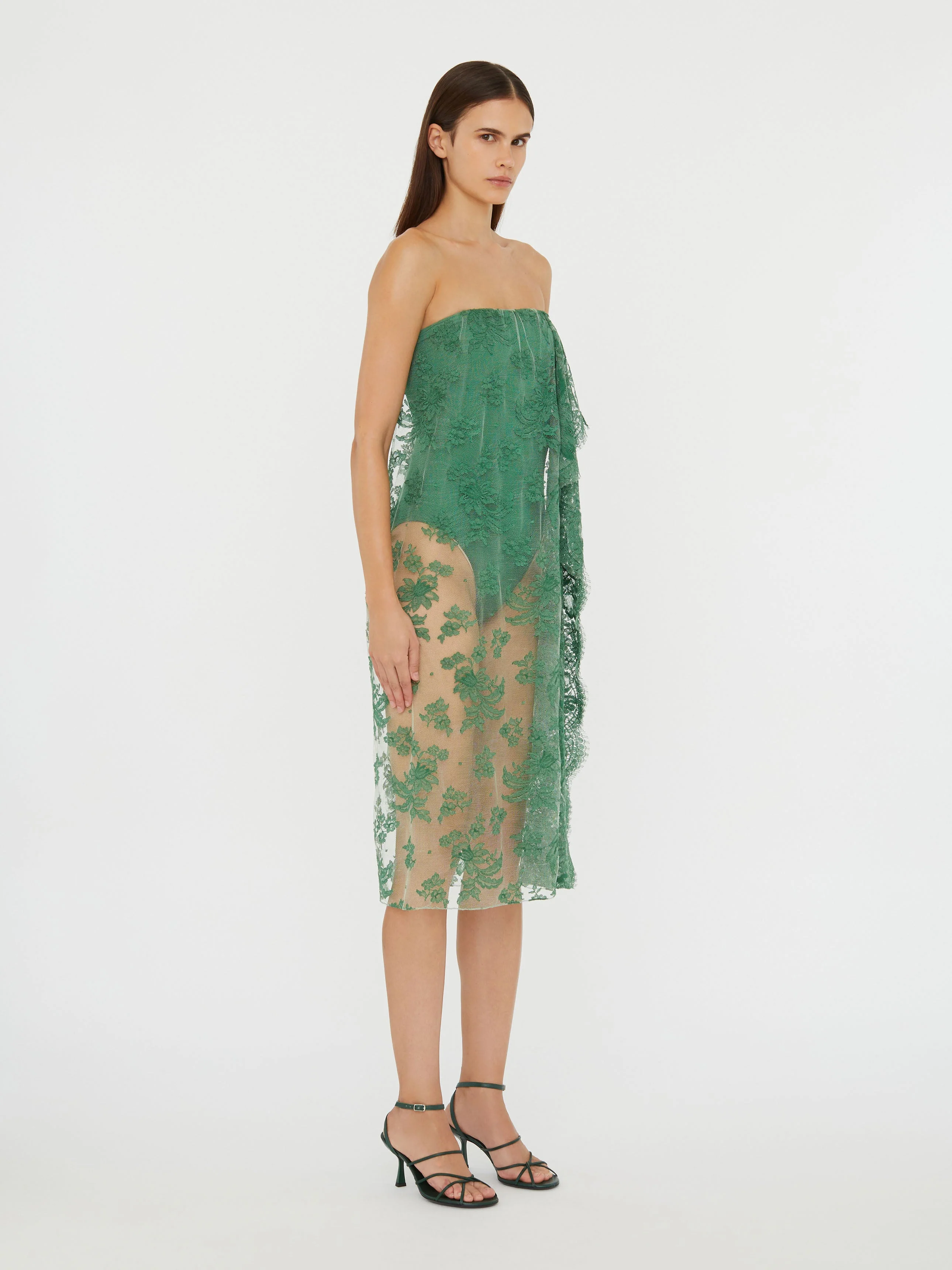 Christopher Esber - Floating Lace Strapless Dress - Image 4