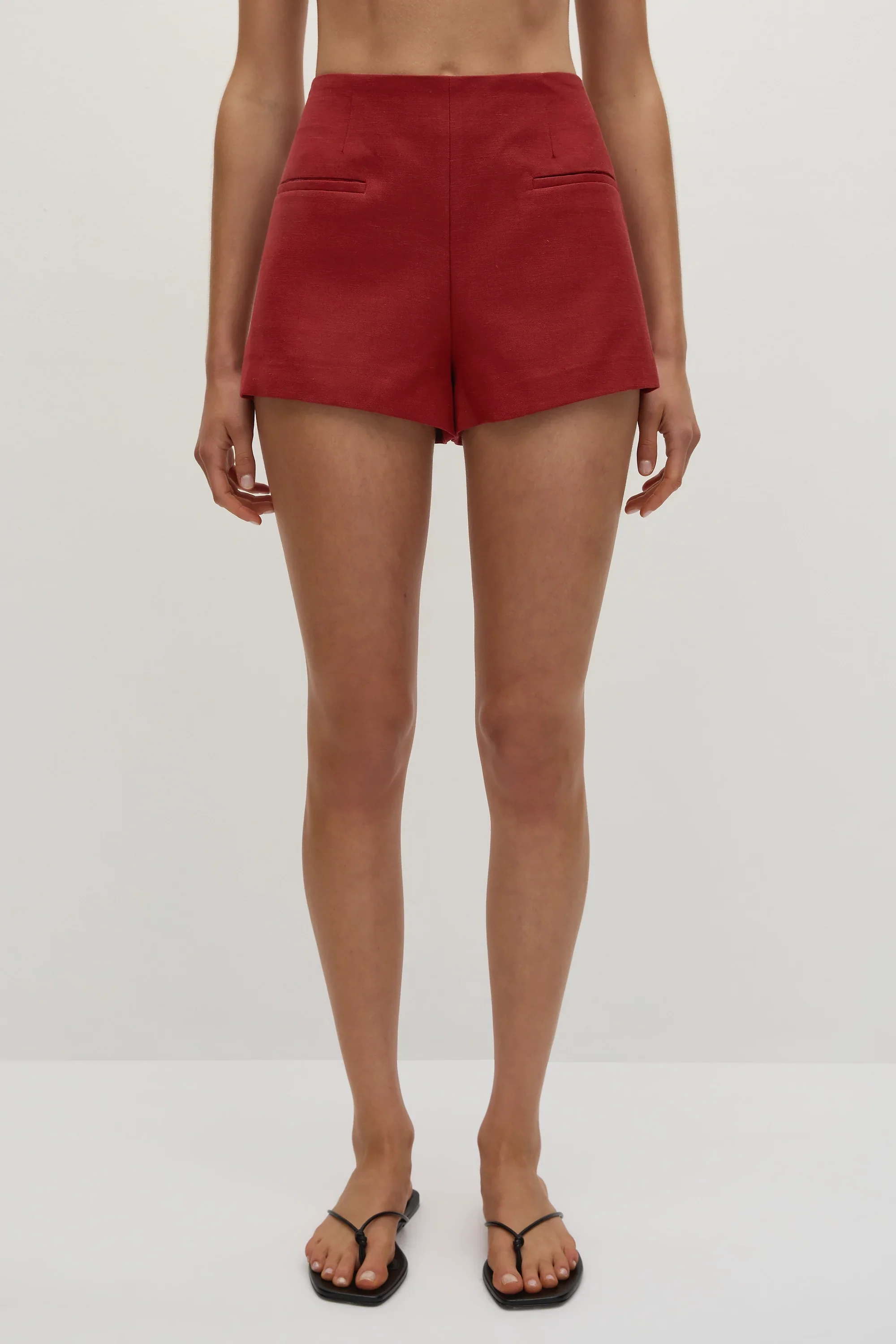 Faithfull - Florine Mini Shorts Deep Red - Final Sale - Image 2