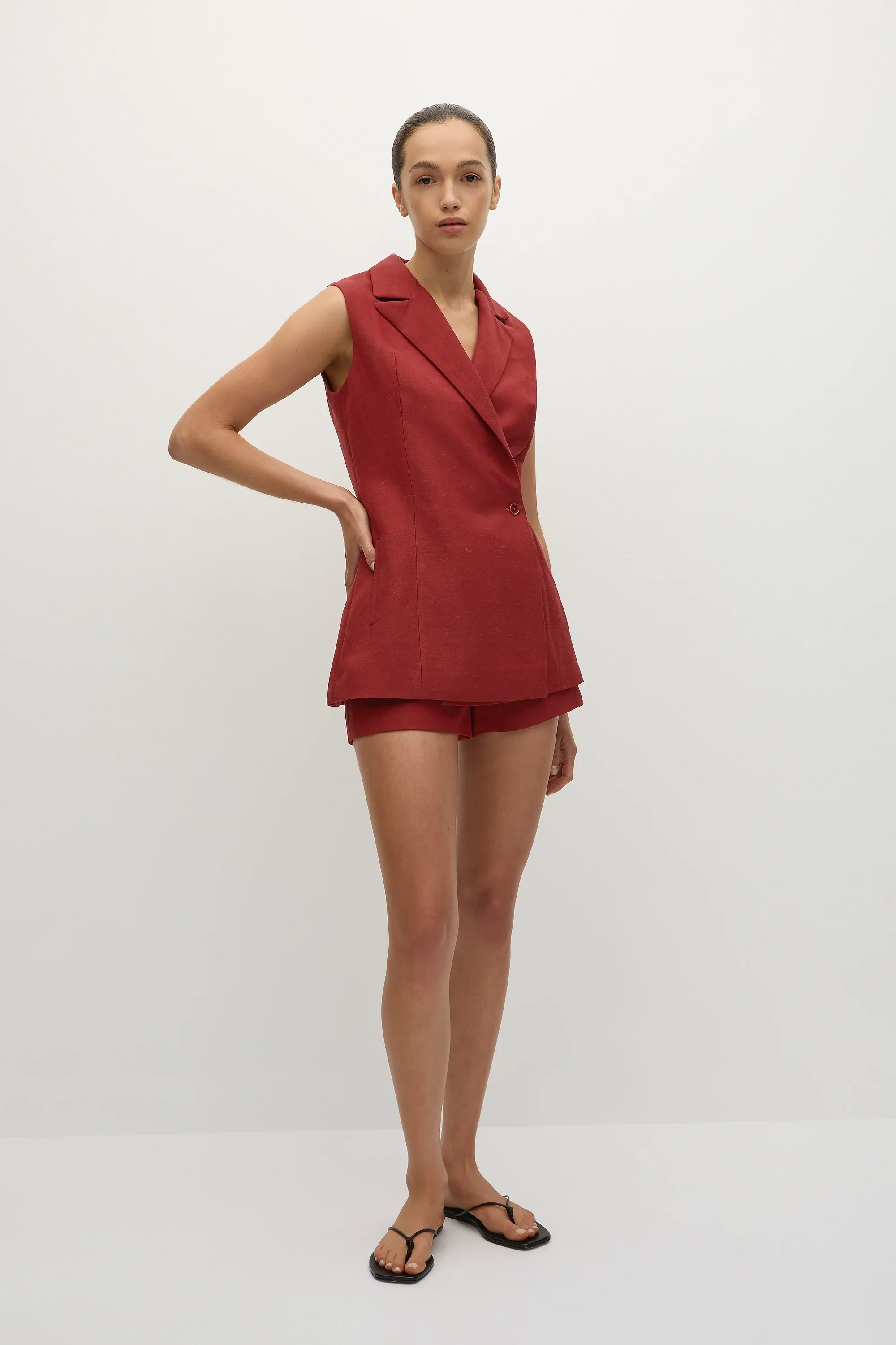 Faithfull - Florine Mini Shorts Deep Red - Final Sale - Image 3