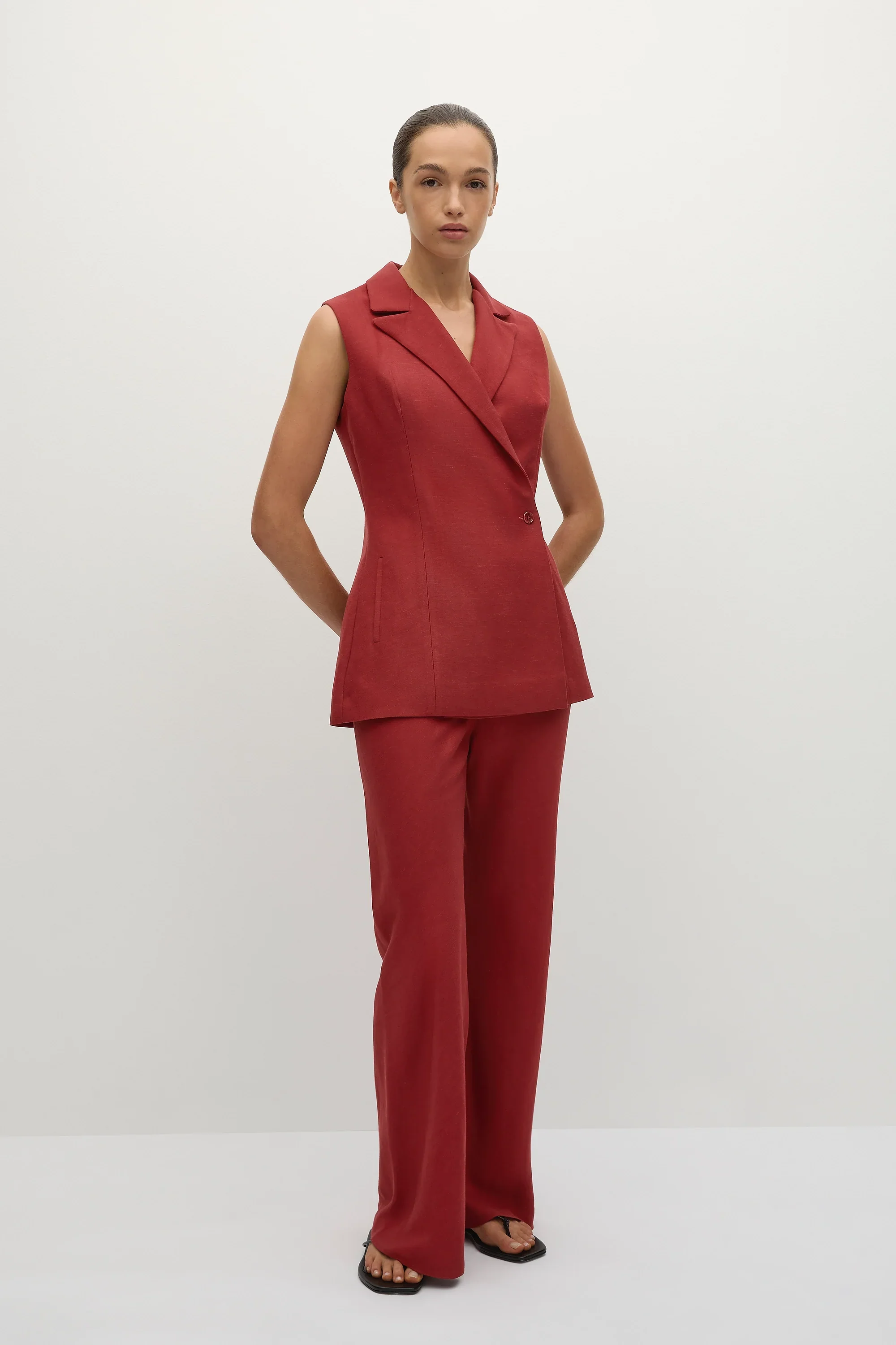 Faithfull - Florine Pant Deep Red - Final Sale - Image 3