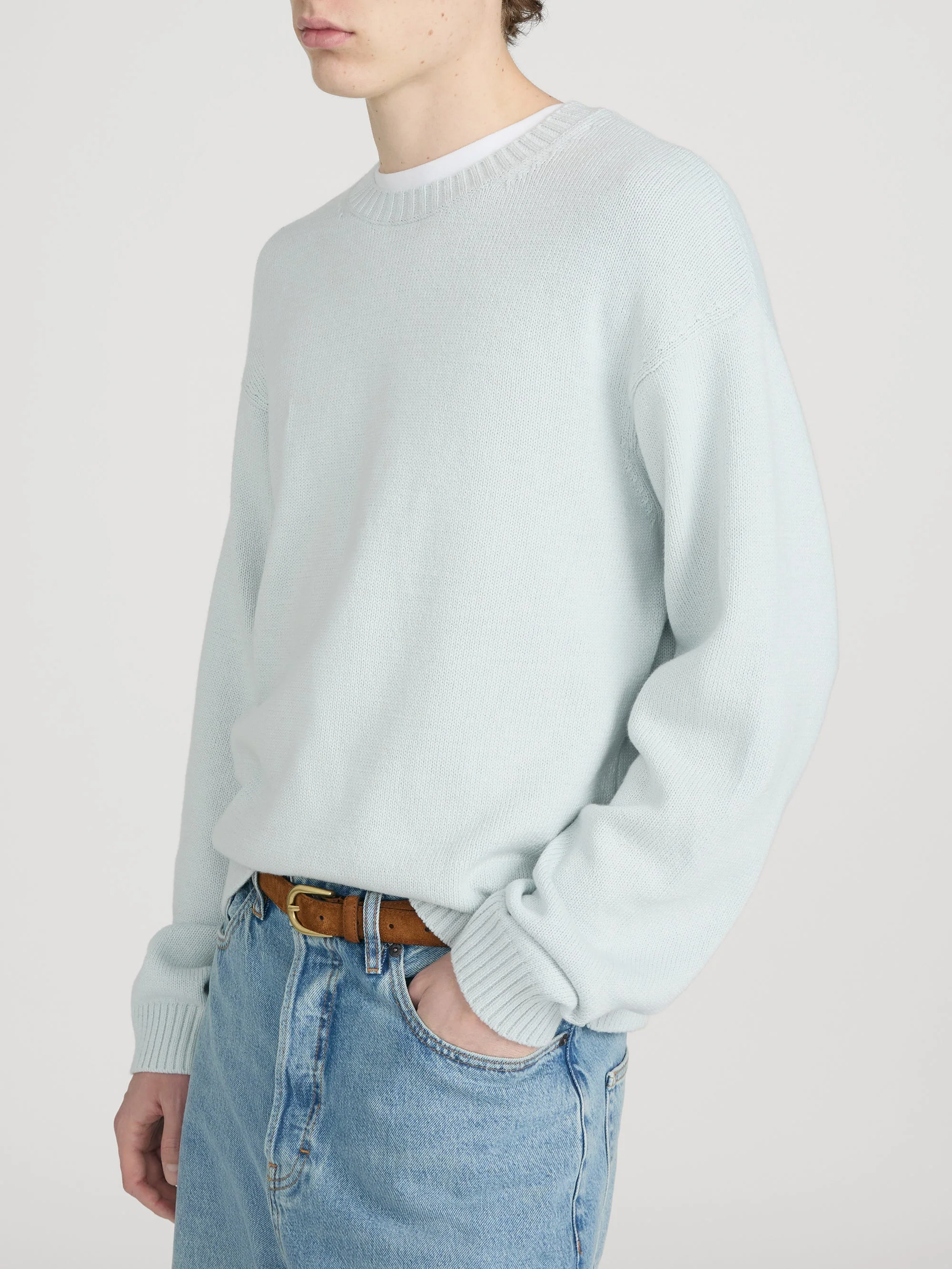 FRAME - Cotton Silk Crewneck Sweater - Image 5