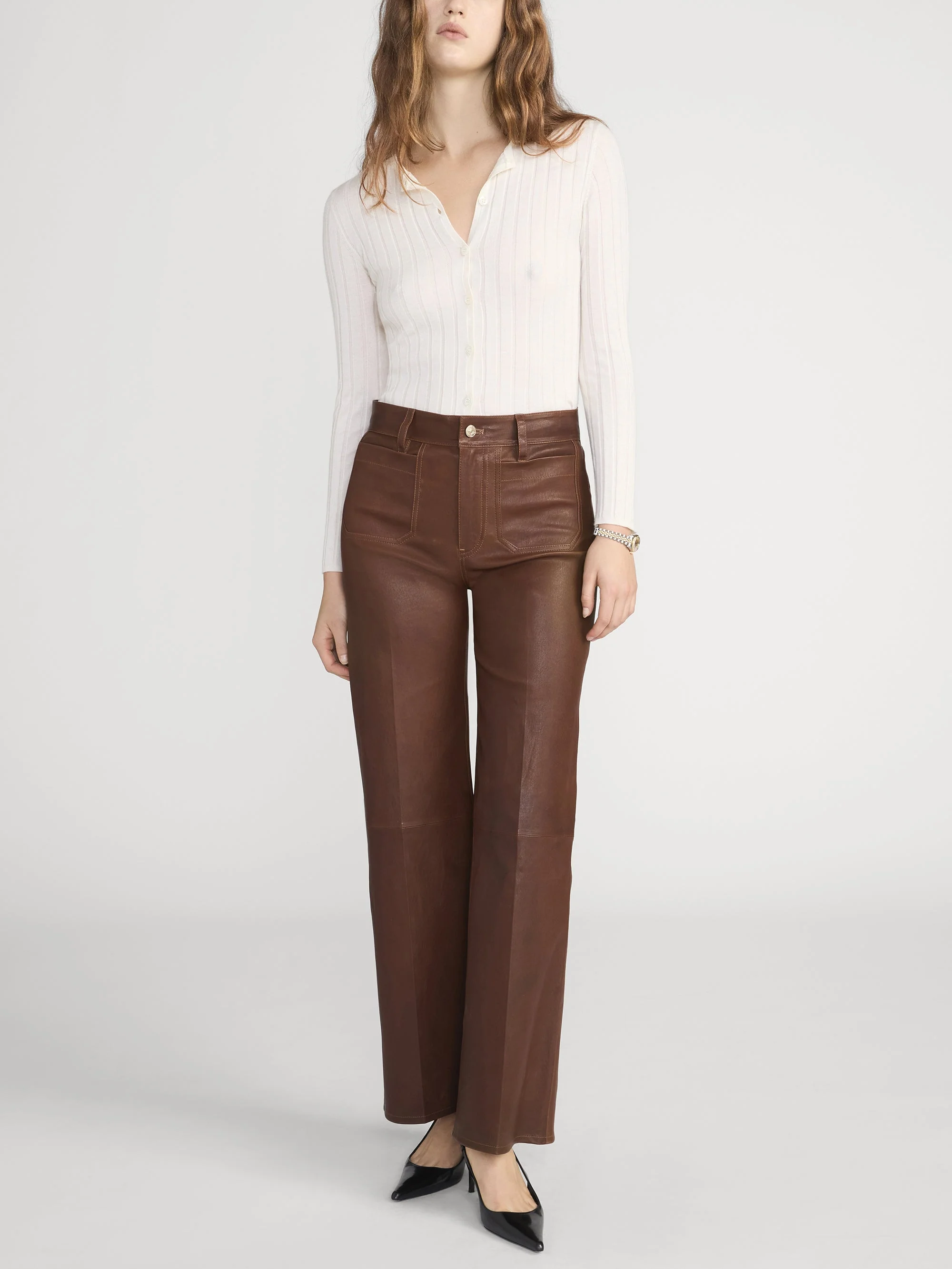 FRAME - Le Slim Palazzo Modernist Pocket Leather - Image 2
