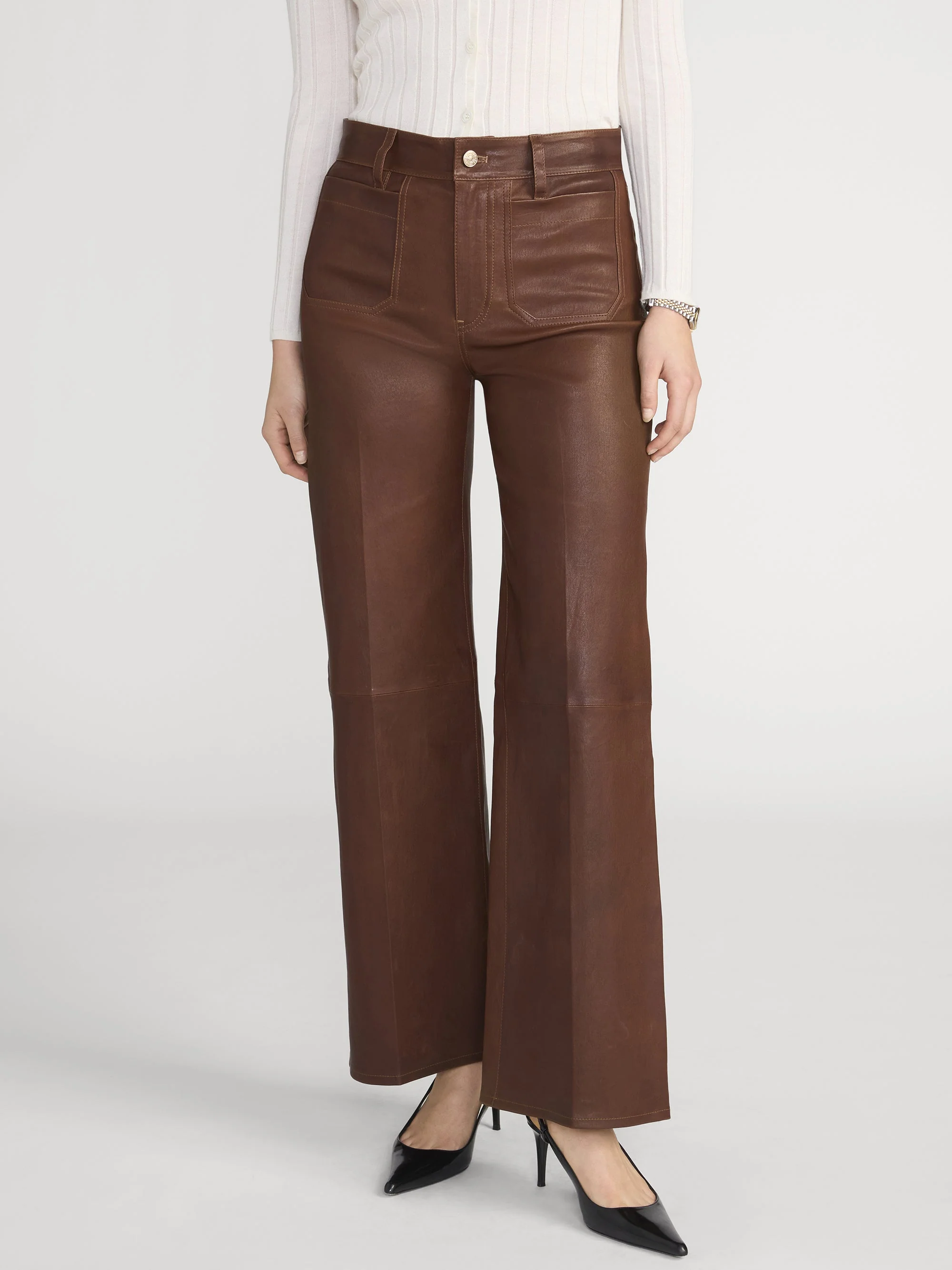 FRAME - Le Slim Palazzo Modernist Pocket Leather - Image 3