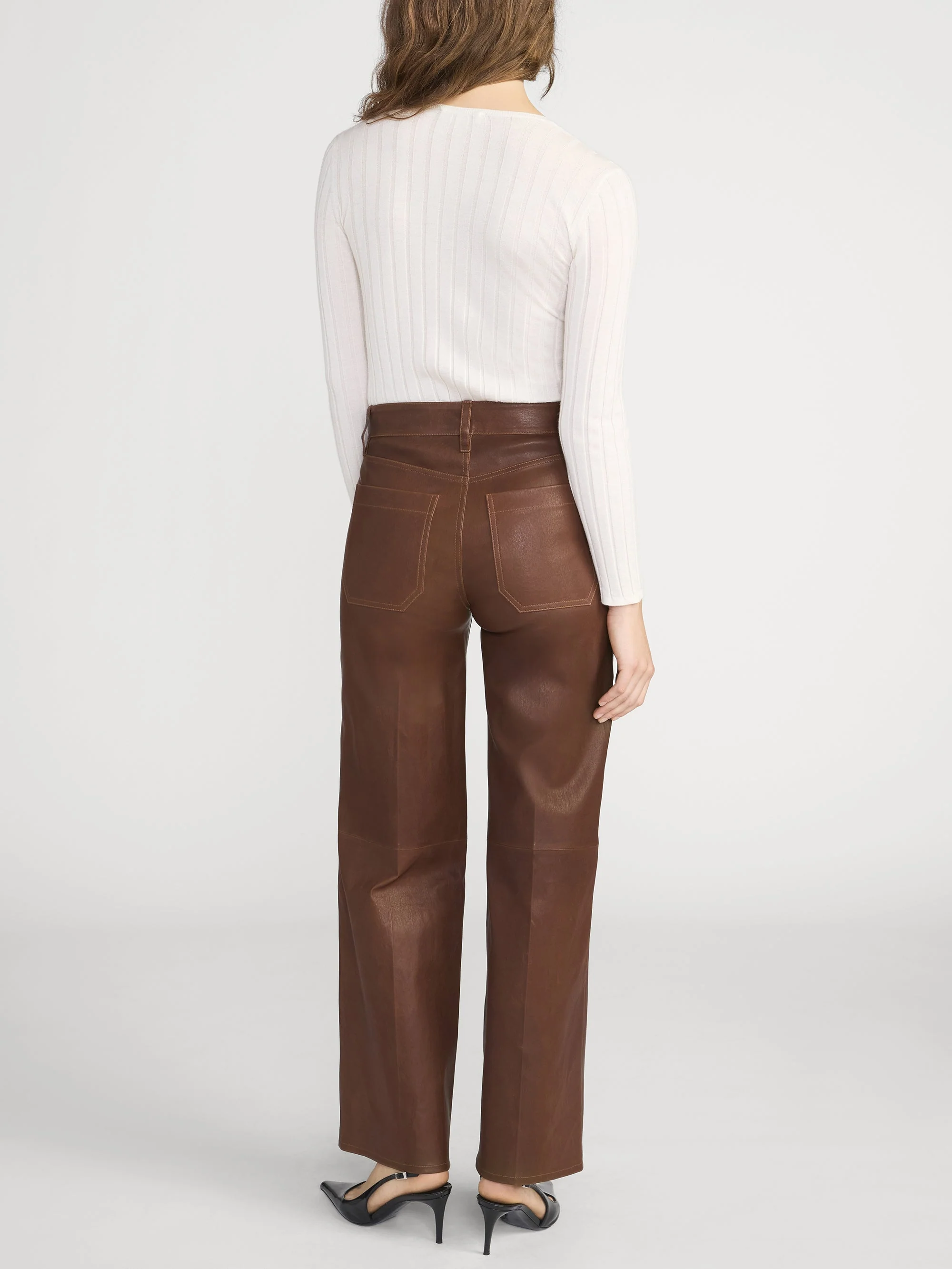 FRAME - Le Slim Palazzo Modernist Pocket Leather - Image 6