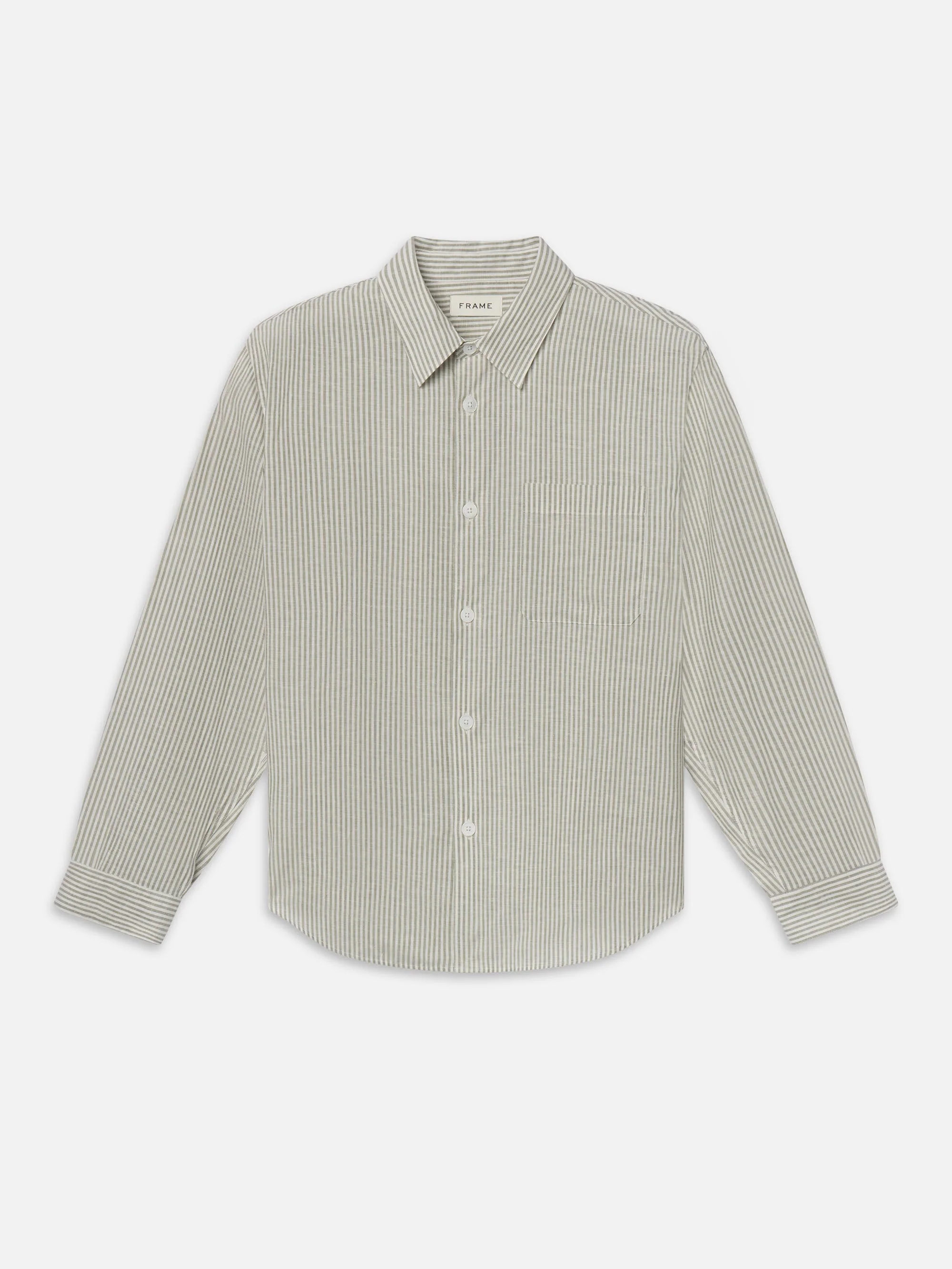 FRAME - Linen Blend Stripe Shirt