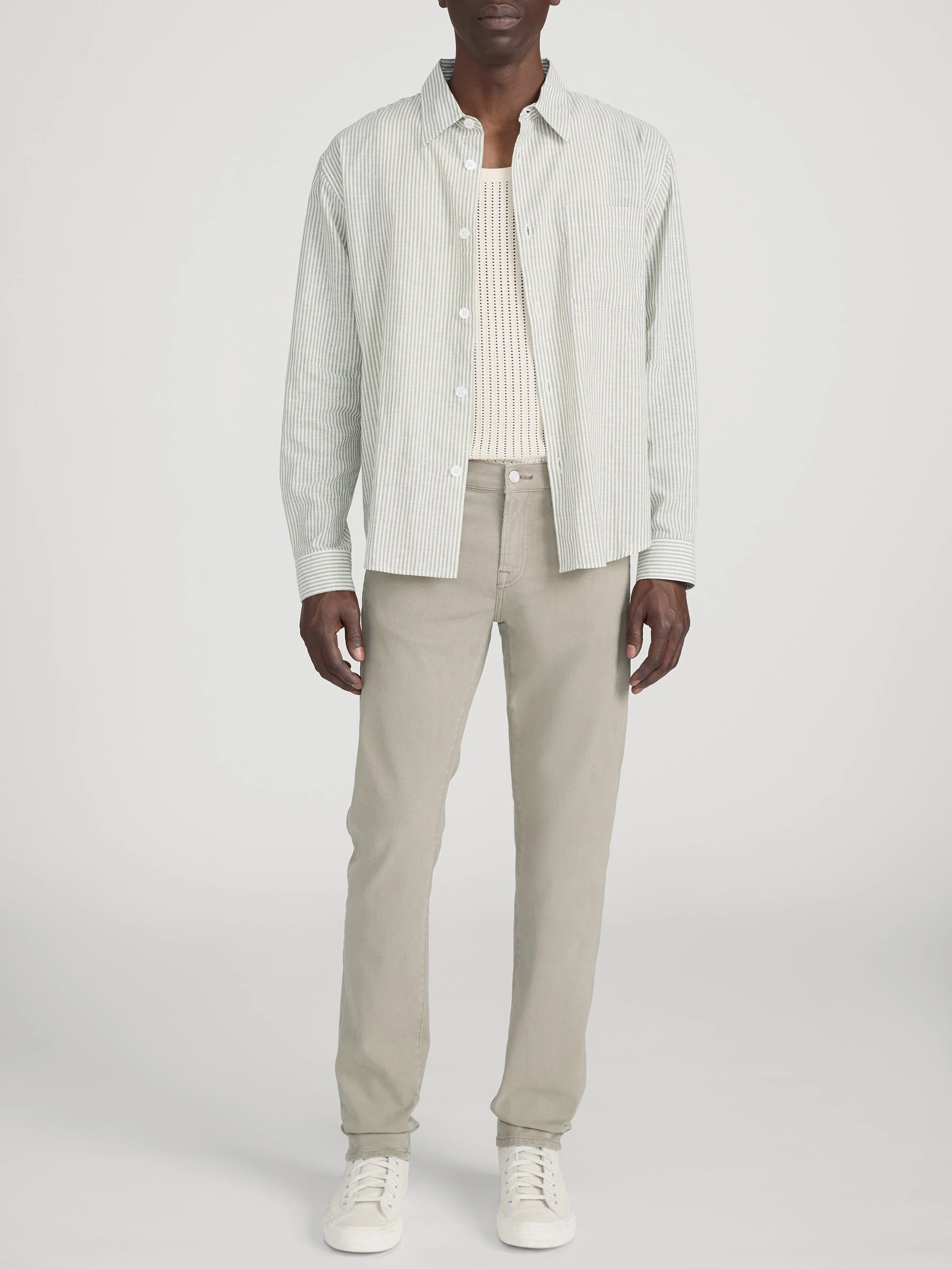 FRAME - Linen Blend Stripe Shirt - Image 2
