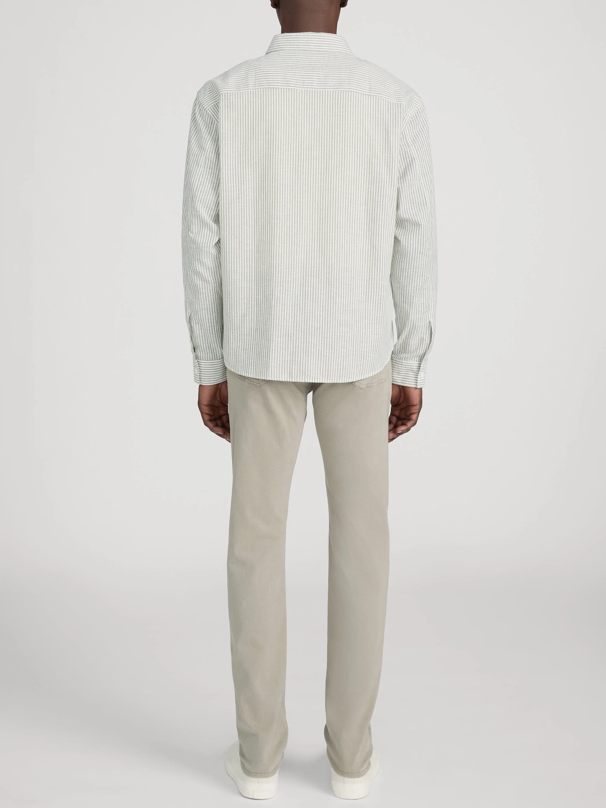 FRAME - Linen Blend Stripe Shirt - Image 6