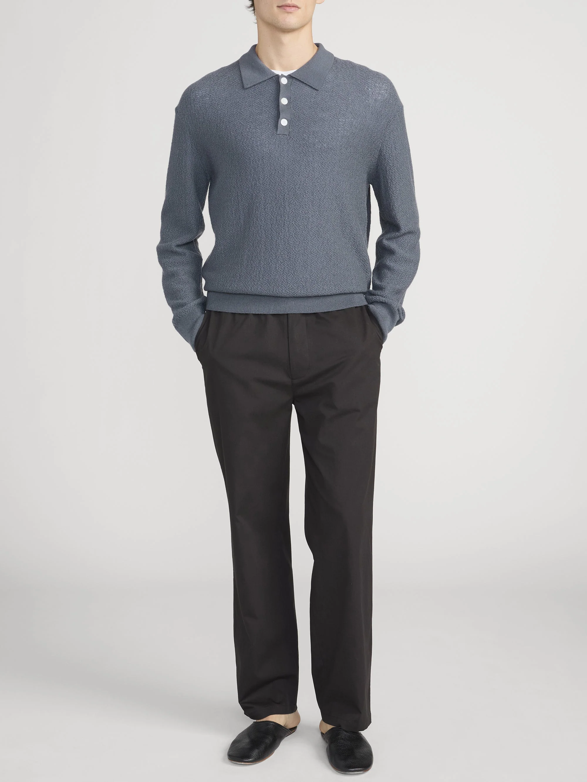 FRAME - Long Sleeve Polo Sweater - Image 2