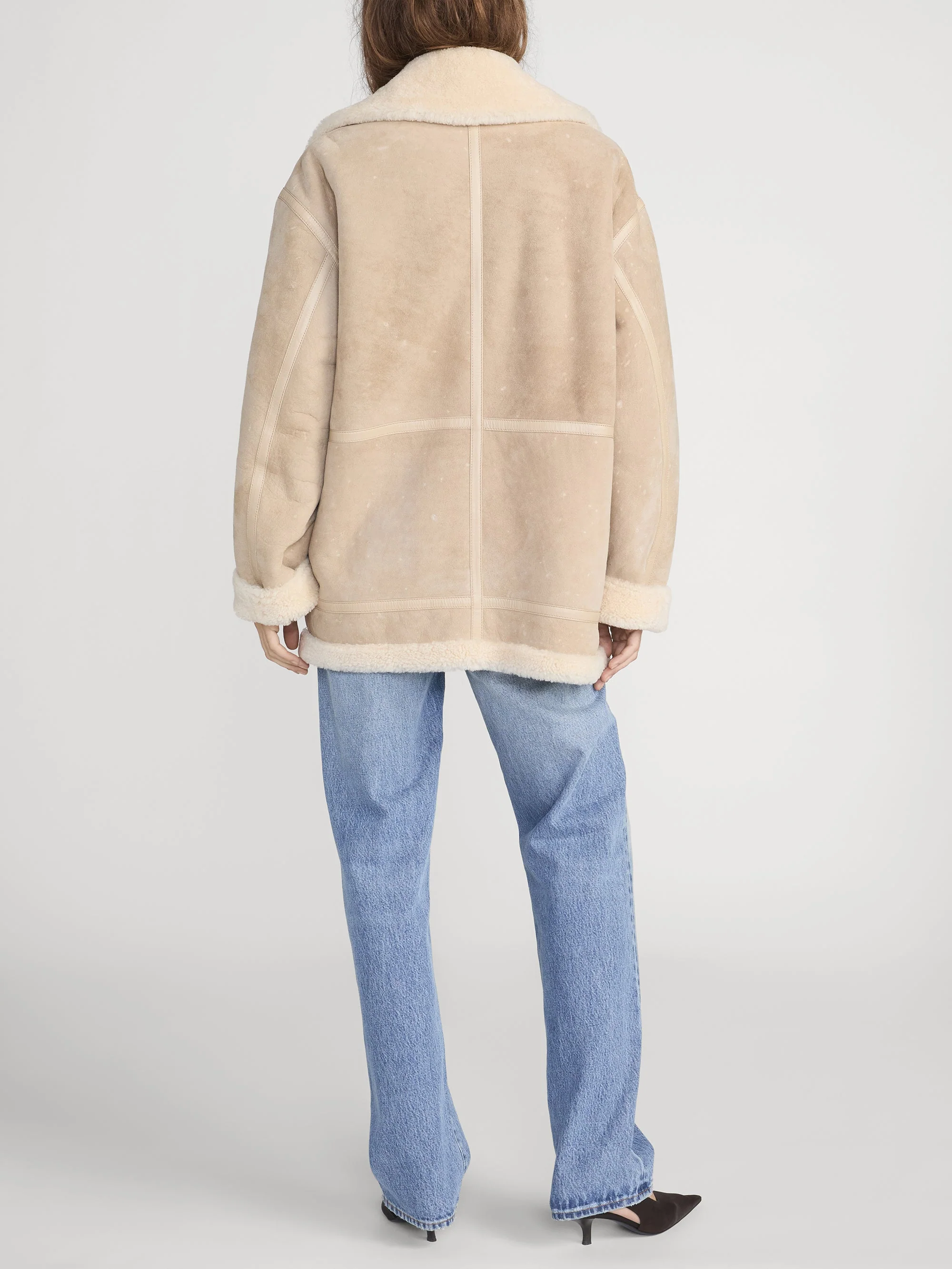 FRAME - The Aged Shearling Aviator Jacket - Image 6