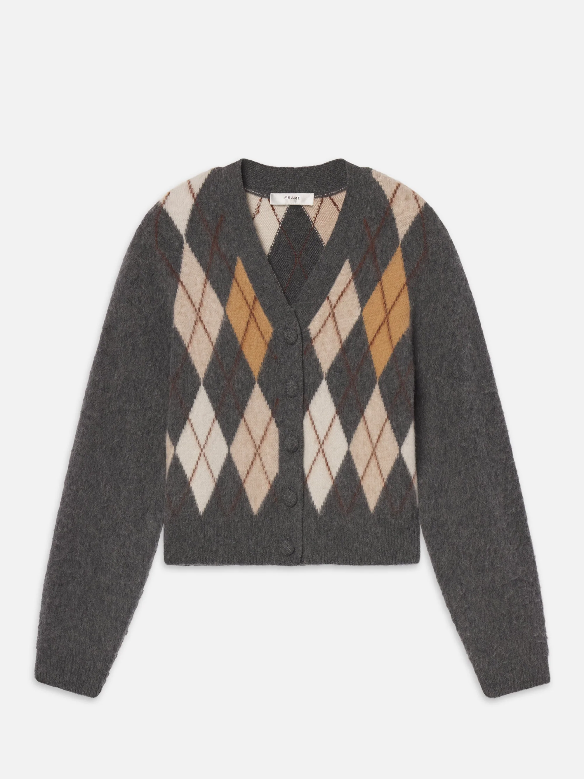 FRAME - The Brushed Argyle Cardi