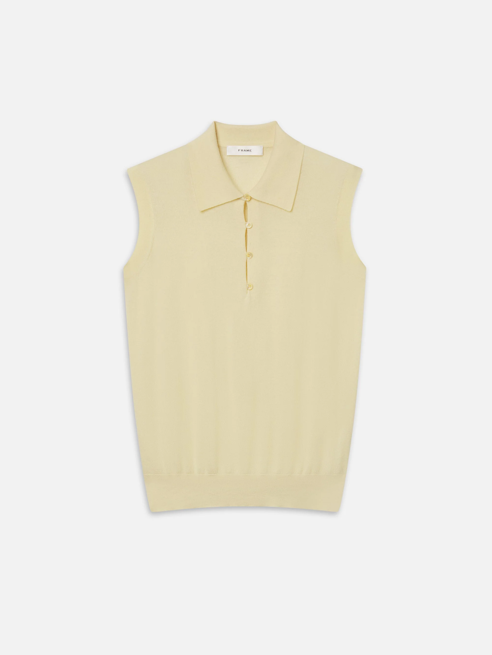 FRAME - The Cashmere Sleeveless Polo