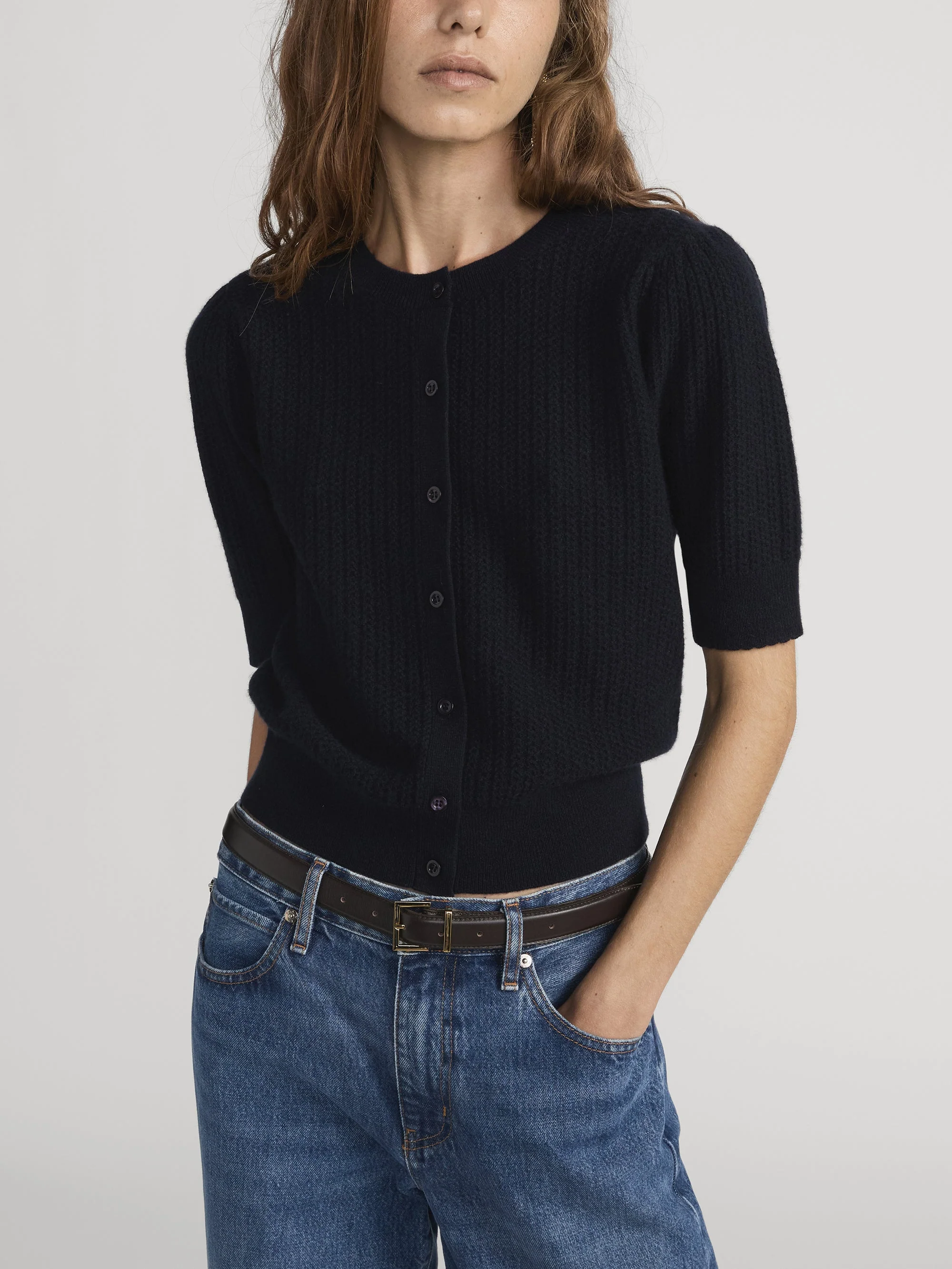 FRAME - The Chain Pointelle Cardi - Image 3