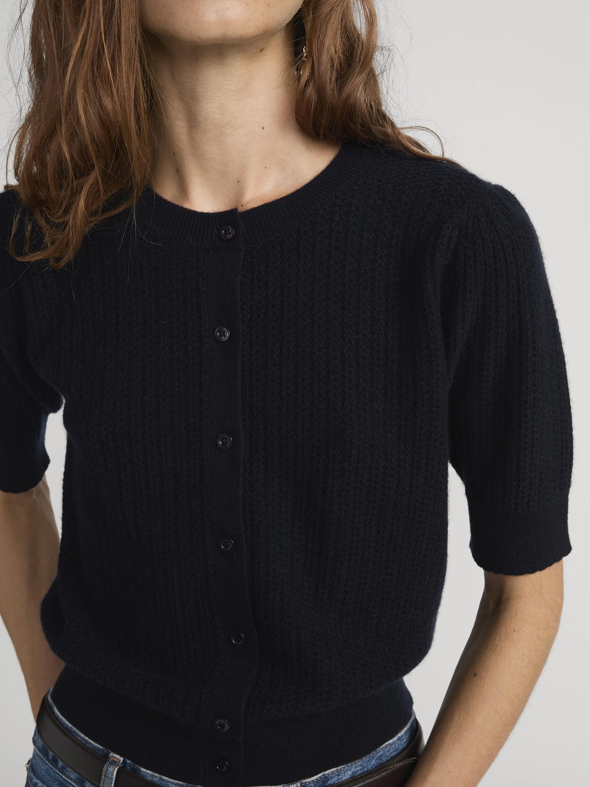 FRAME - The Chain Pointelle Cardi - Image 4