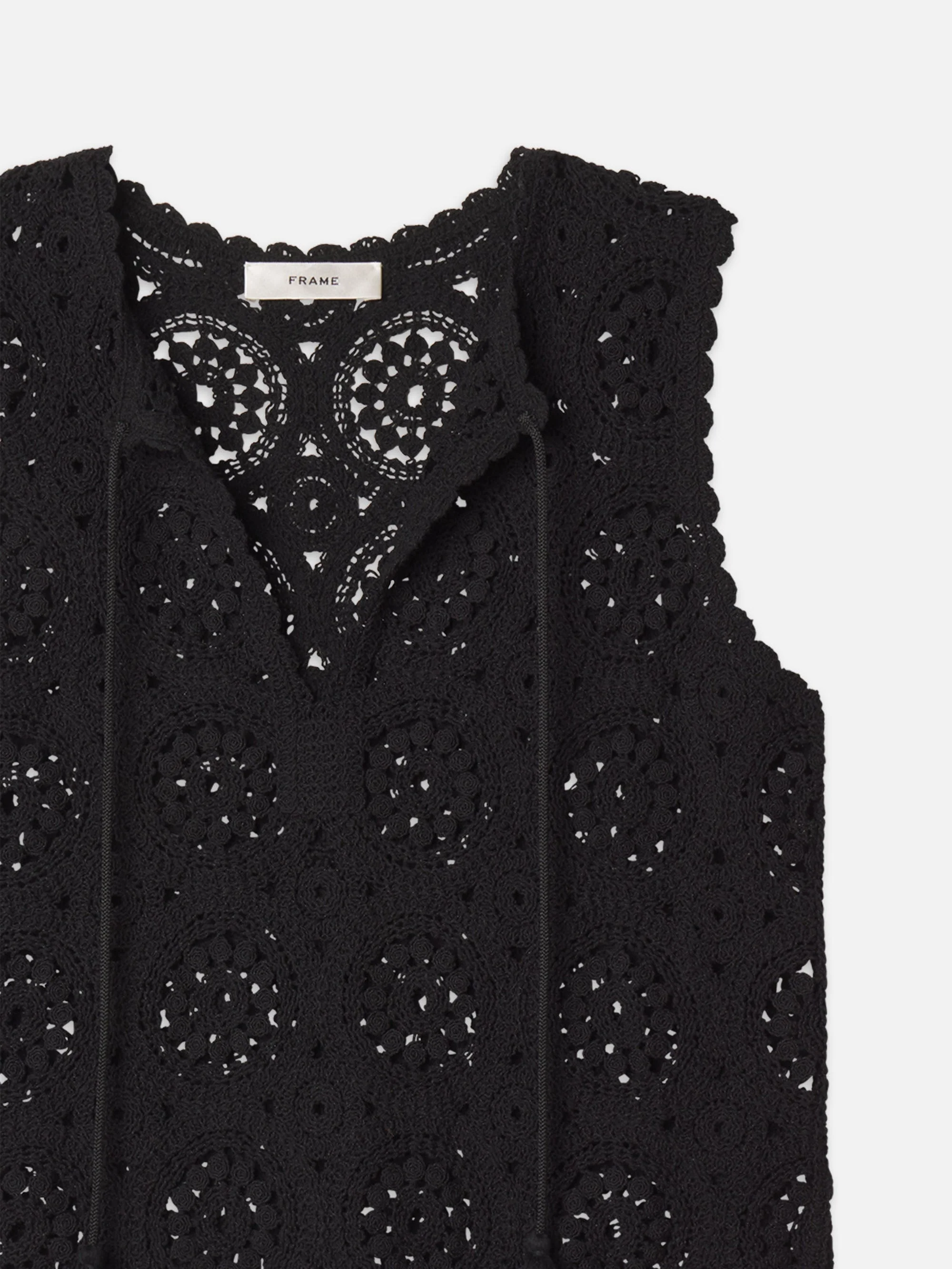 FRAME - The Crochet Tassel Popover Top - Image 2