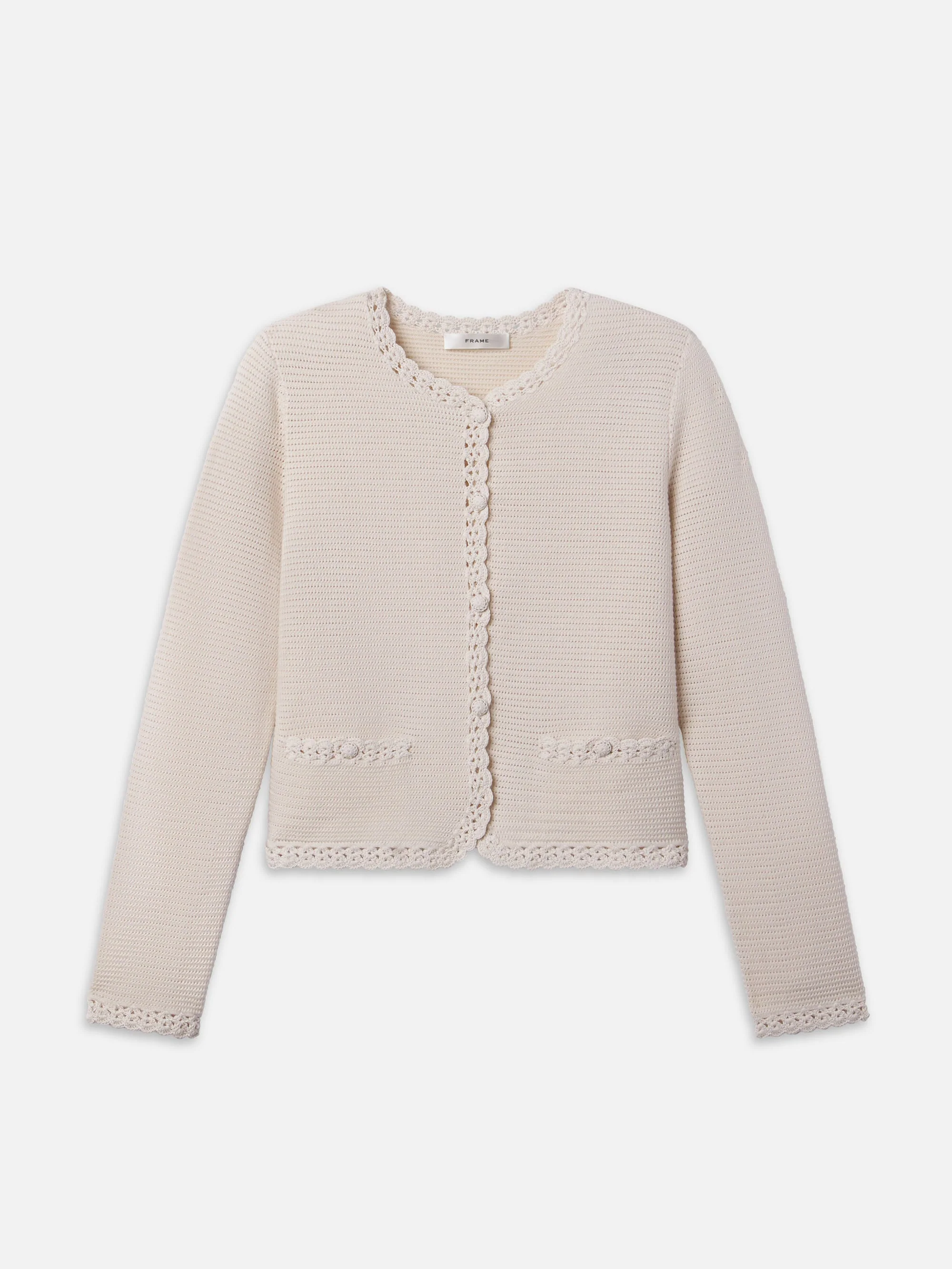 FRAME - The Crochet Trim Jacket