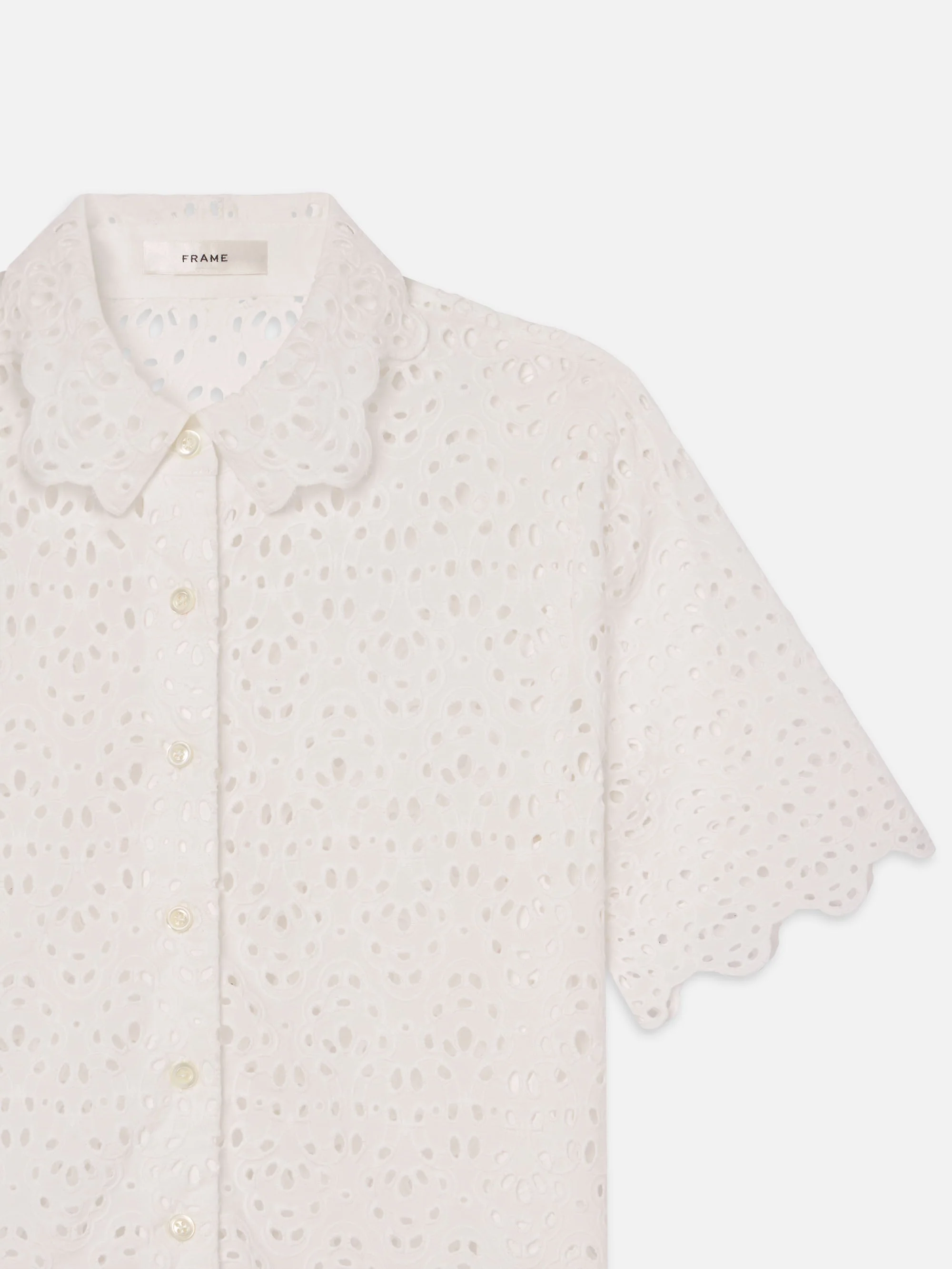 FRAME - The Deco Eyelet Top - Image 4