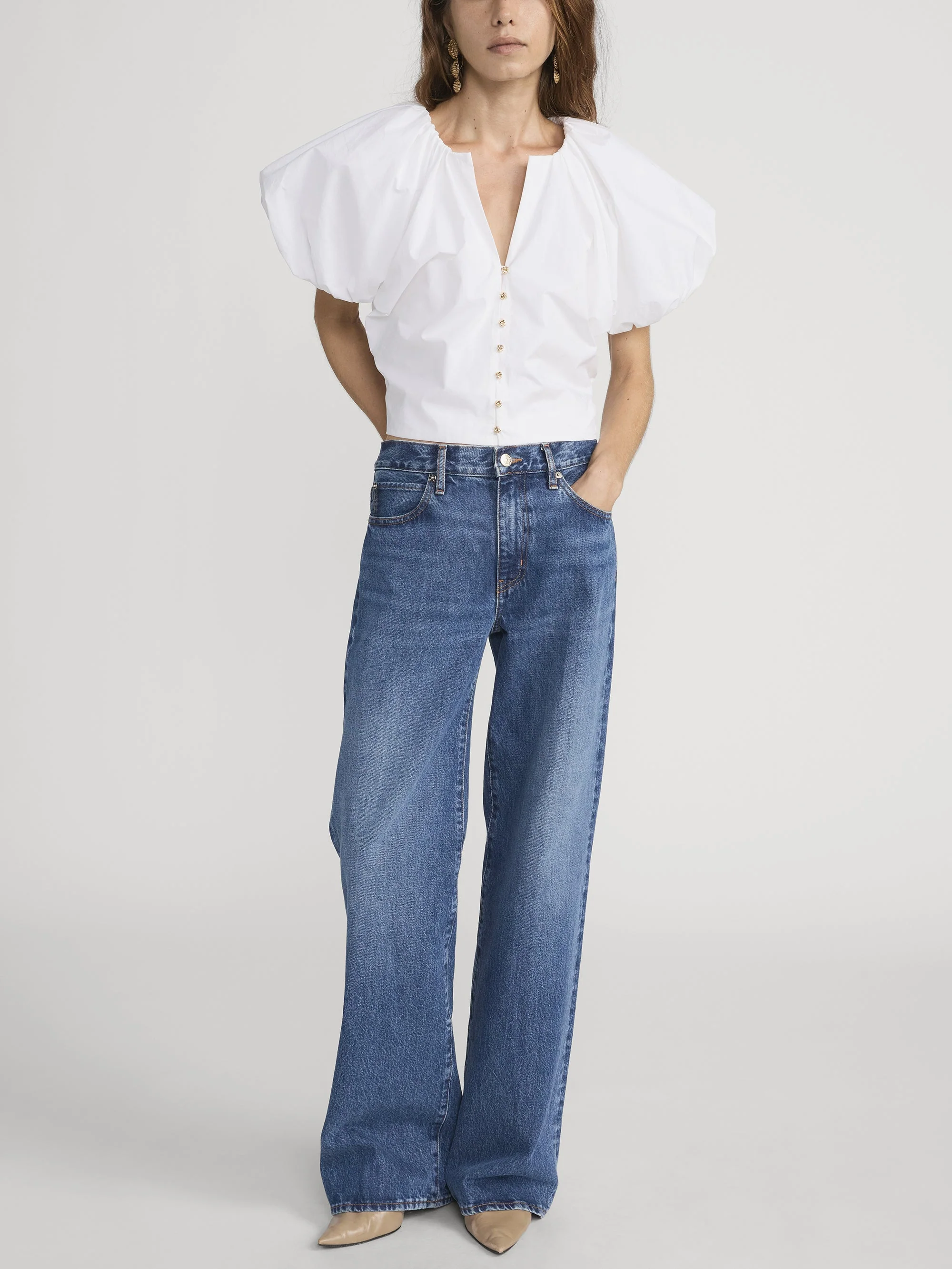 FRAME - The Dramatic Sleeve Blouse - Image 2