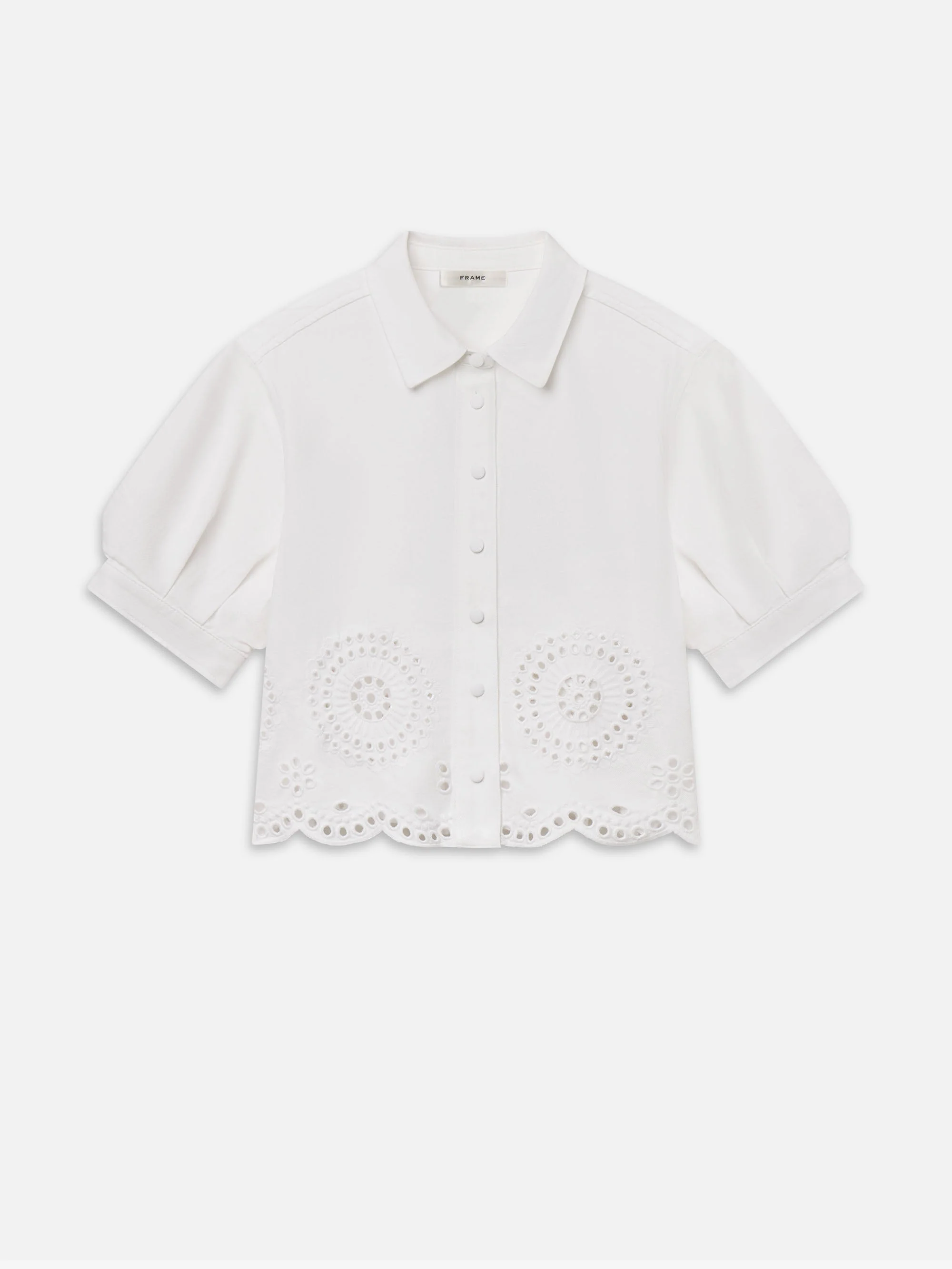 FRAME - The Eyelet Billow Sleeve Shirt