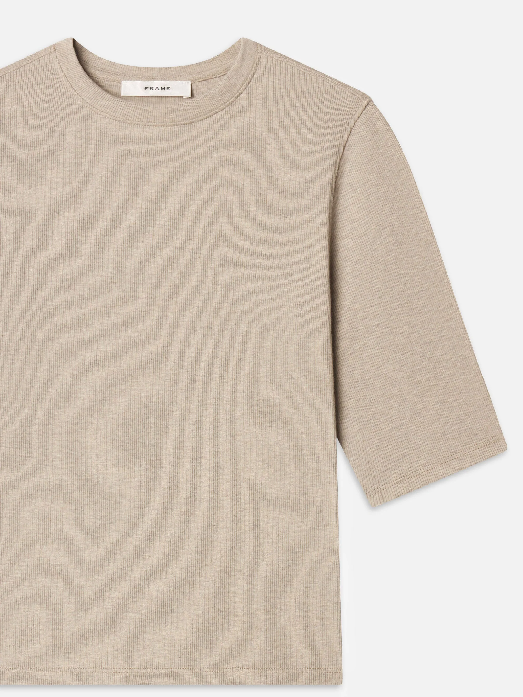FRAME - The Heather Rib Crew Tee - Image 3