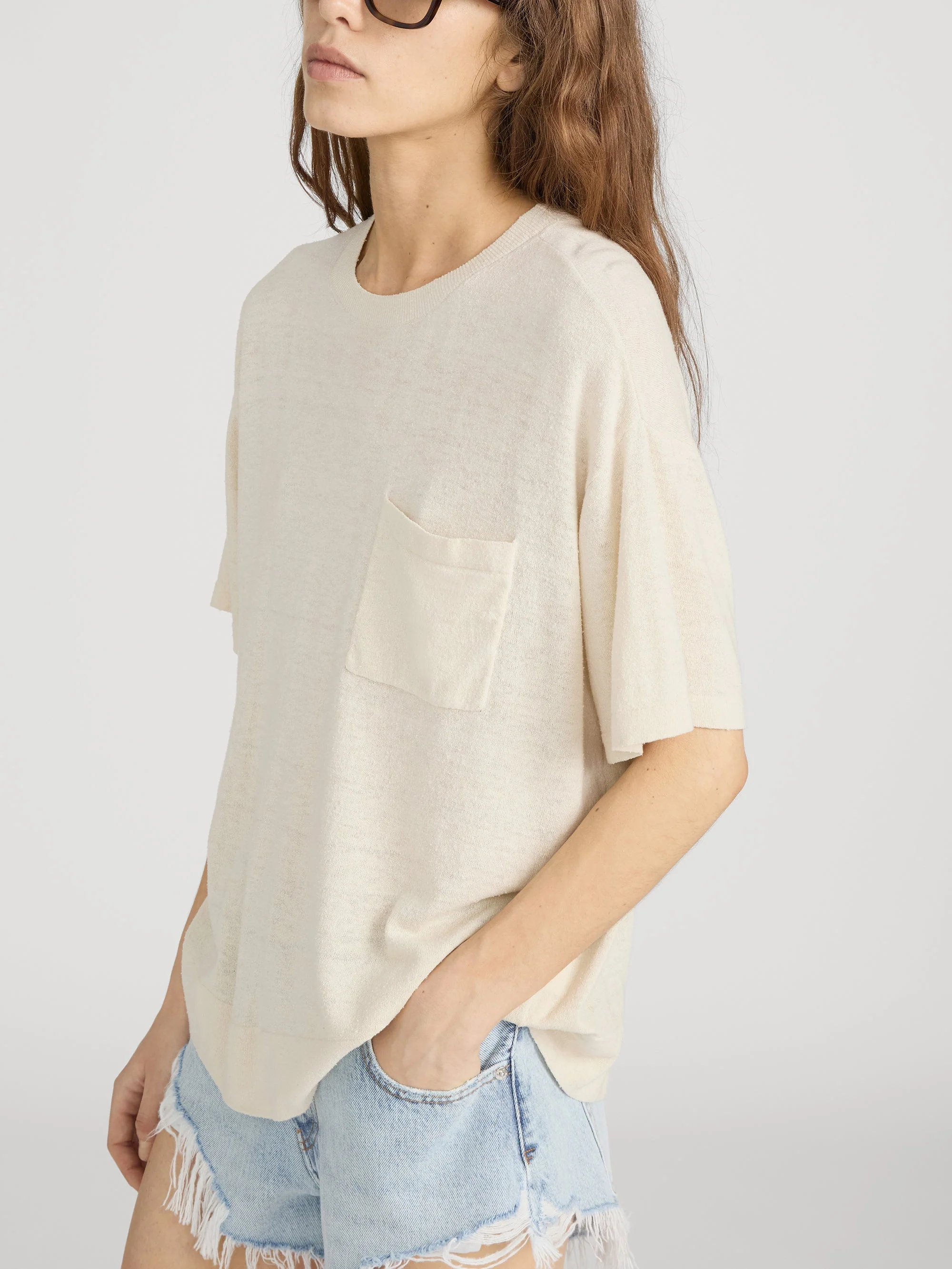 FRAME - The Knit Plus One Tee - Image 5