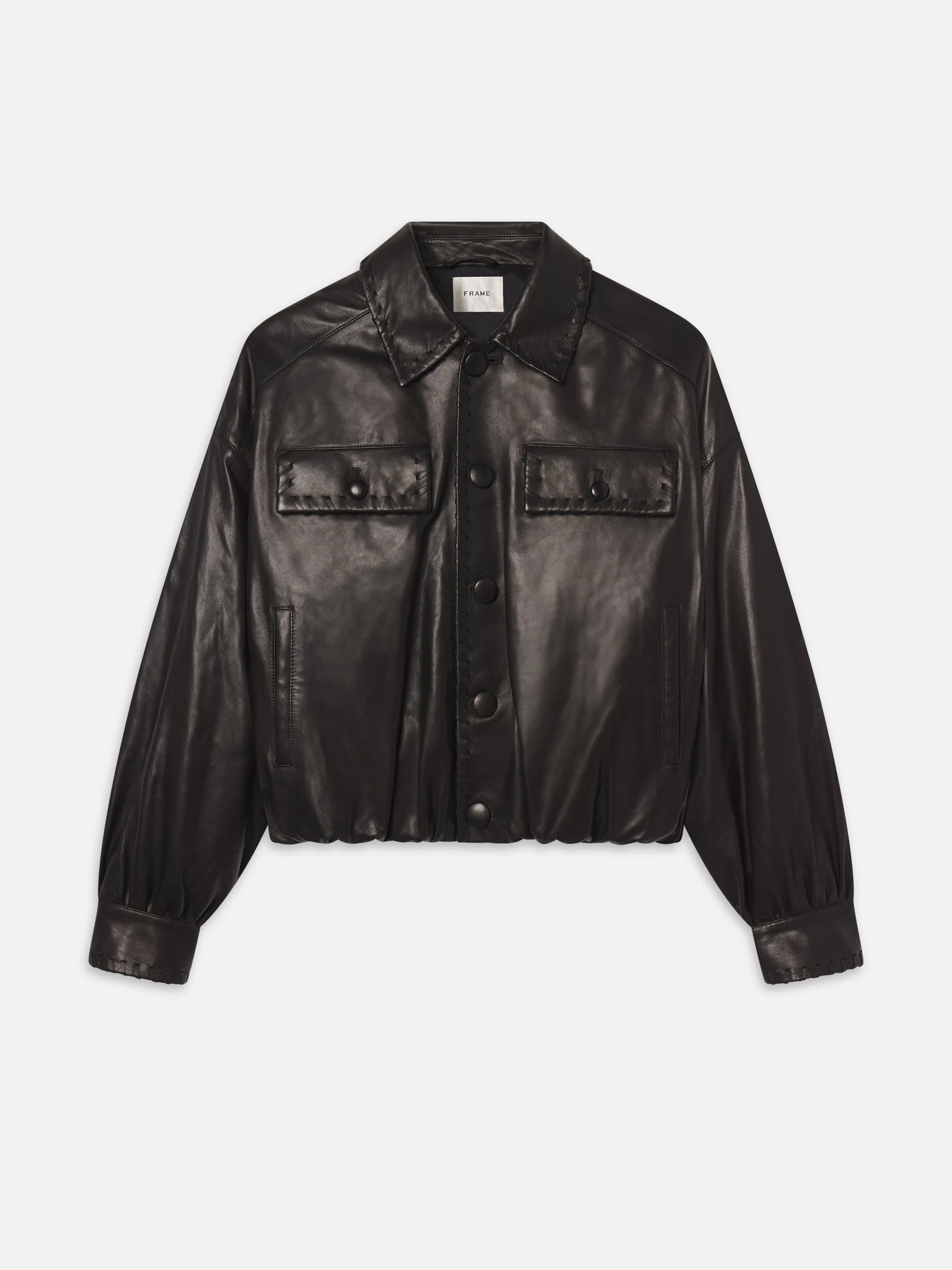 FRAME - The Leather Bubble Jacket