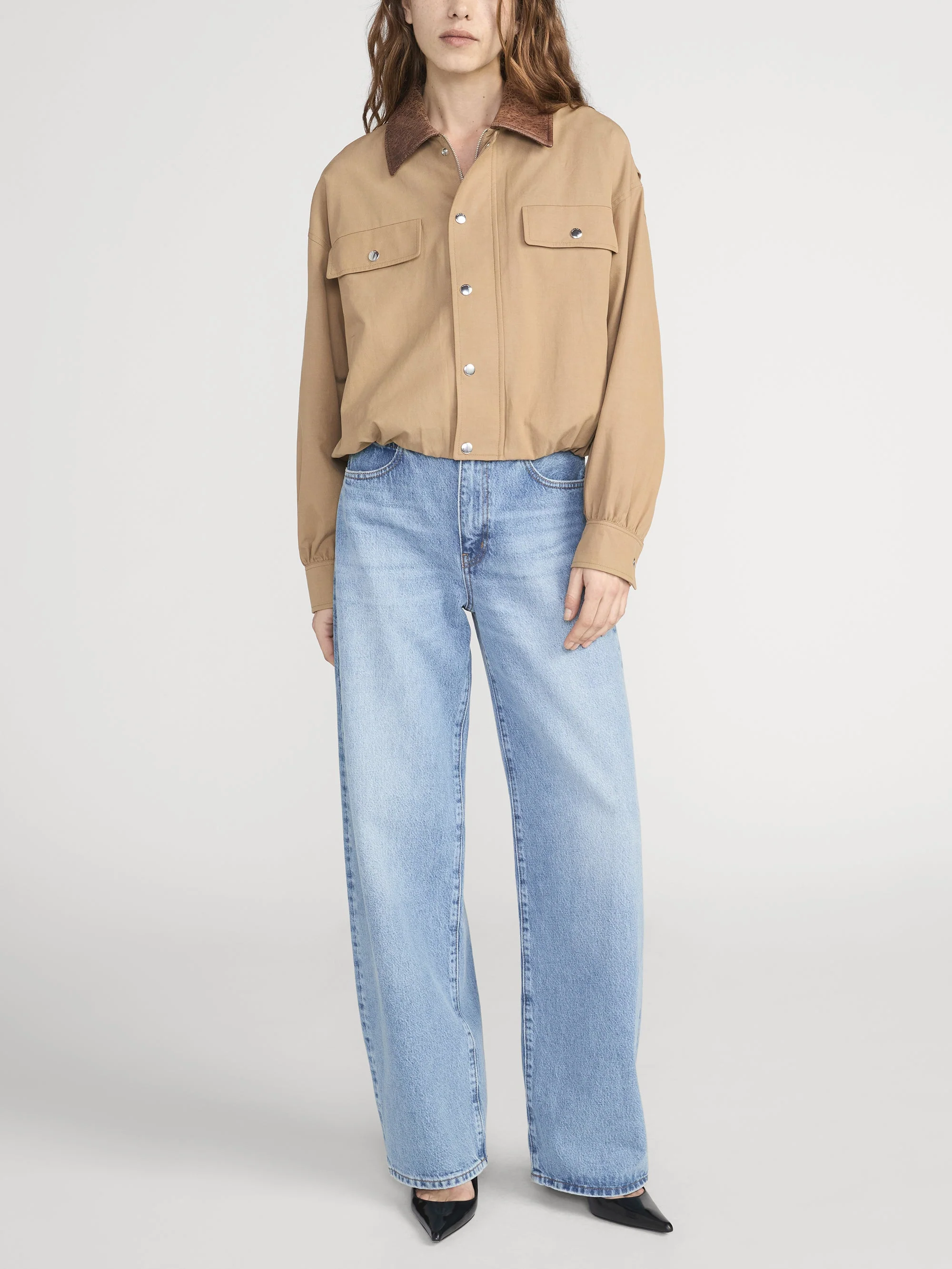 FRAME - The Leather Collar Bubble Jacket - Image 2
