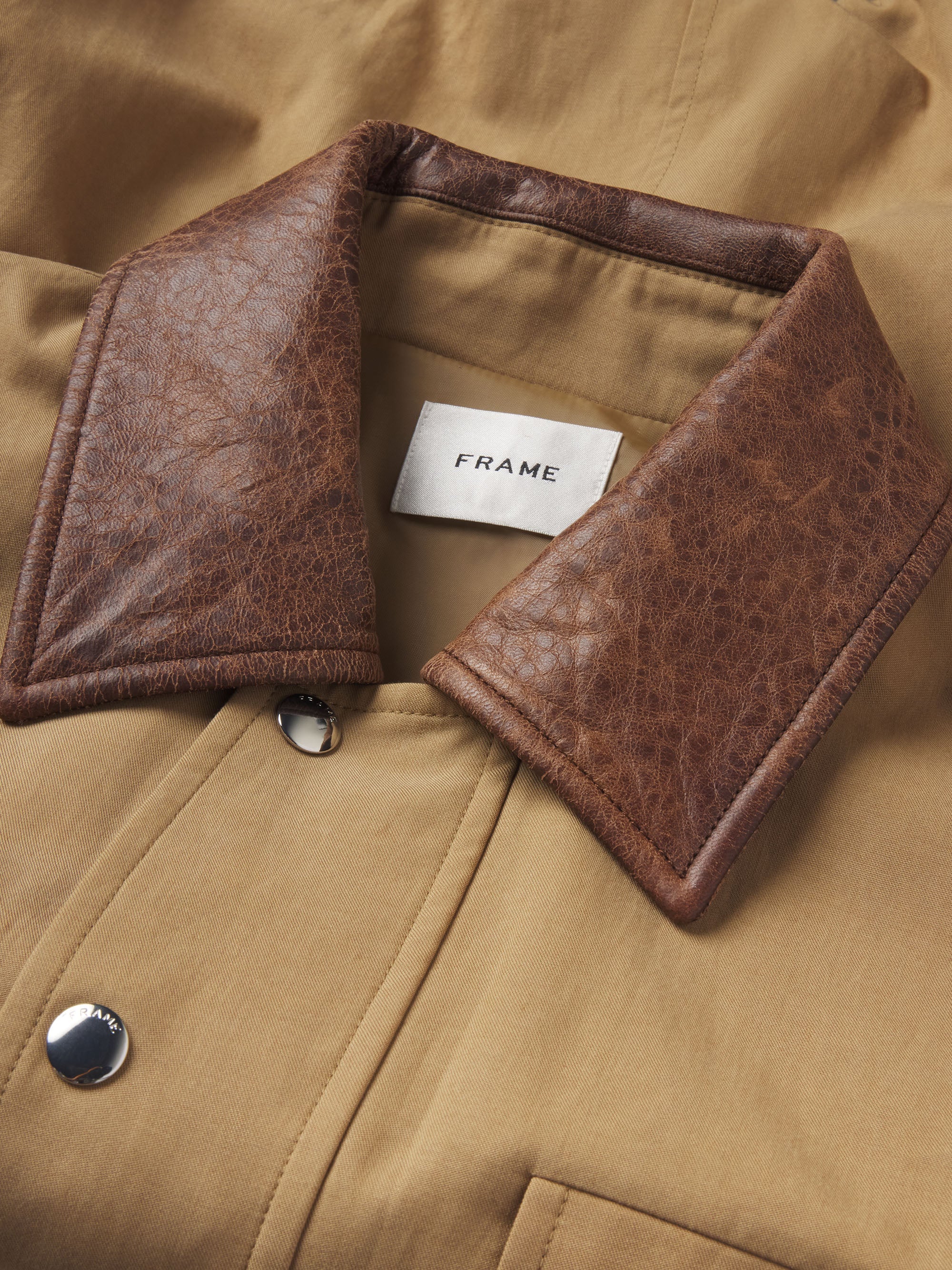 FRAME - The Leather Collar Bubble Jacket - Image 7