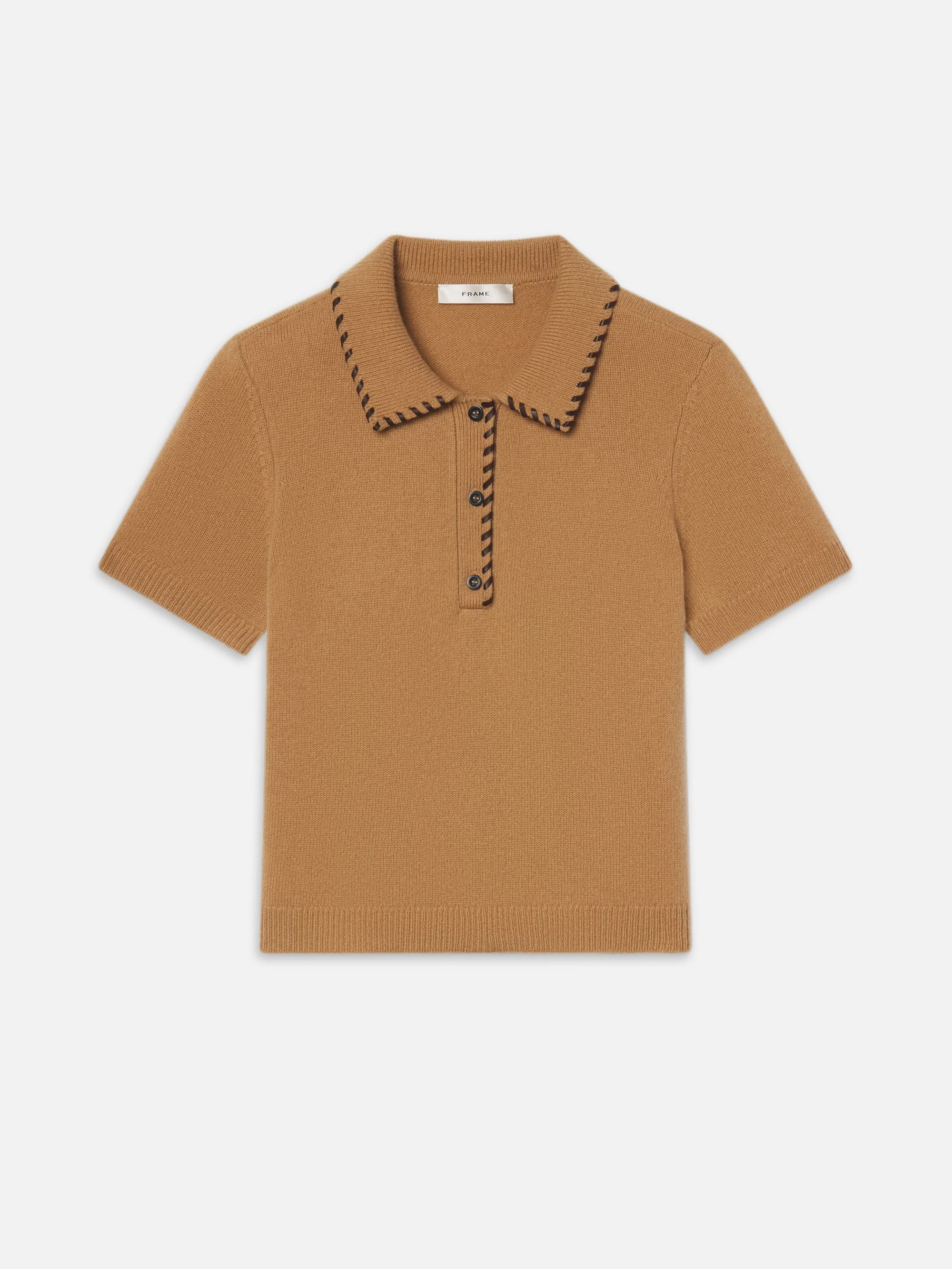 FRAME - The Leather Stitch Polo