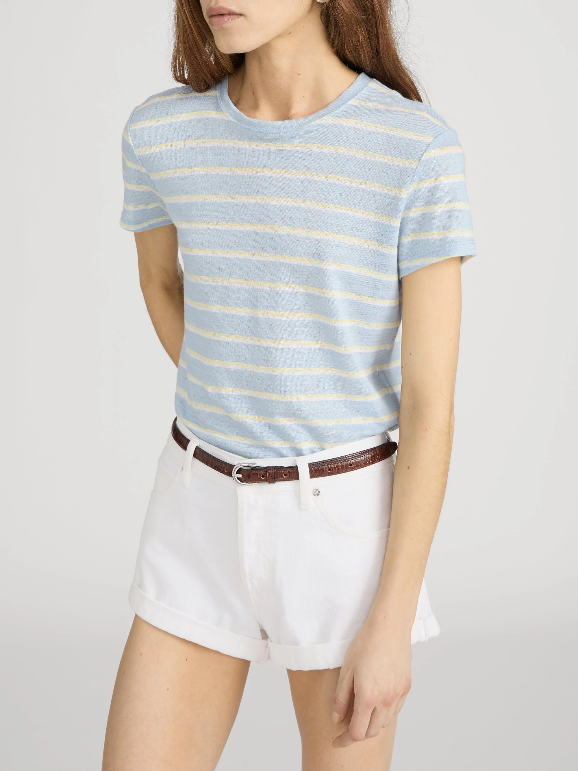 FRAME - The Linen Baby Tee - Image 4