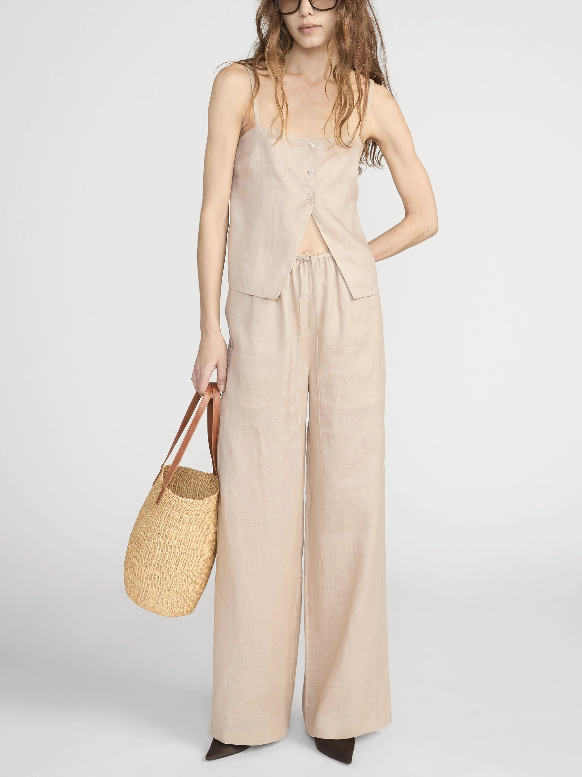FRAME - The Linen Button Cami - Image 2